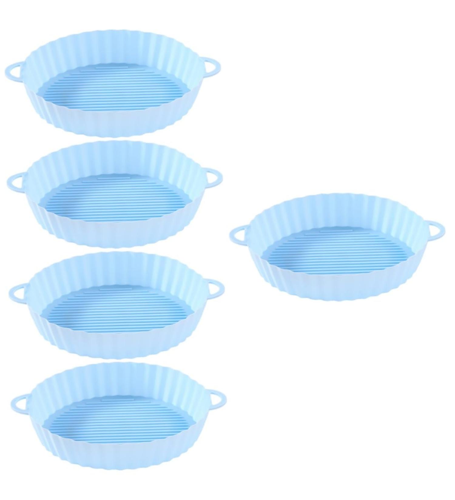Alipis 5pcs Air Fryer Pad Baking Pans Oven Roasting Pan Reusable Round Kitchen Supplies Washable Parchment Bluex5pcs 21X18.5X4CMx5pcs - Buy Online on GoSupps.com