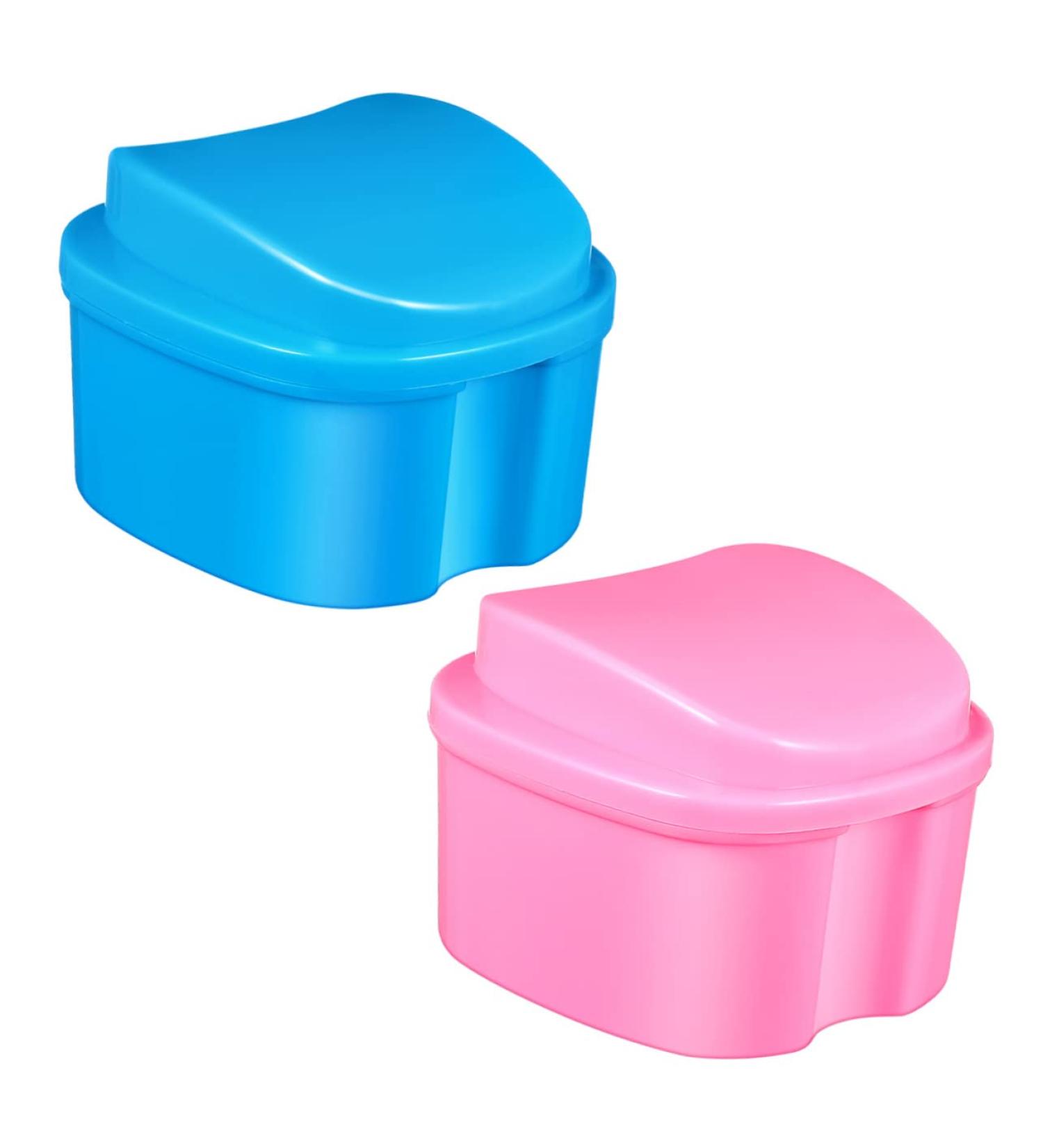 Beavorty Organizer Set | 2 Pink Tooth Boxes for Prosthesis & Retainers | Durable Outdoor Cleaning Case - Buy Online on GoSupps.com