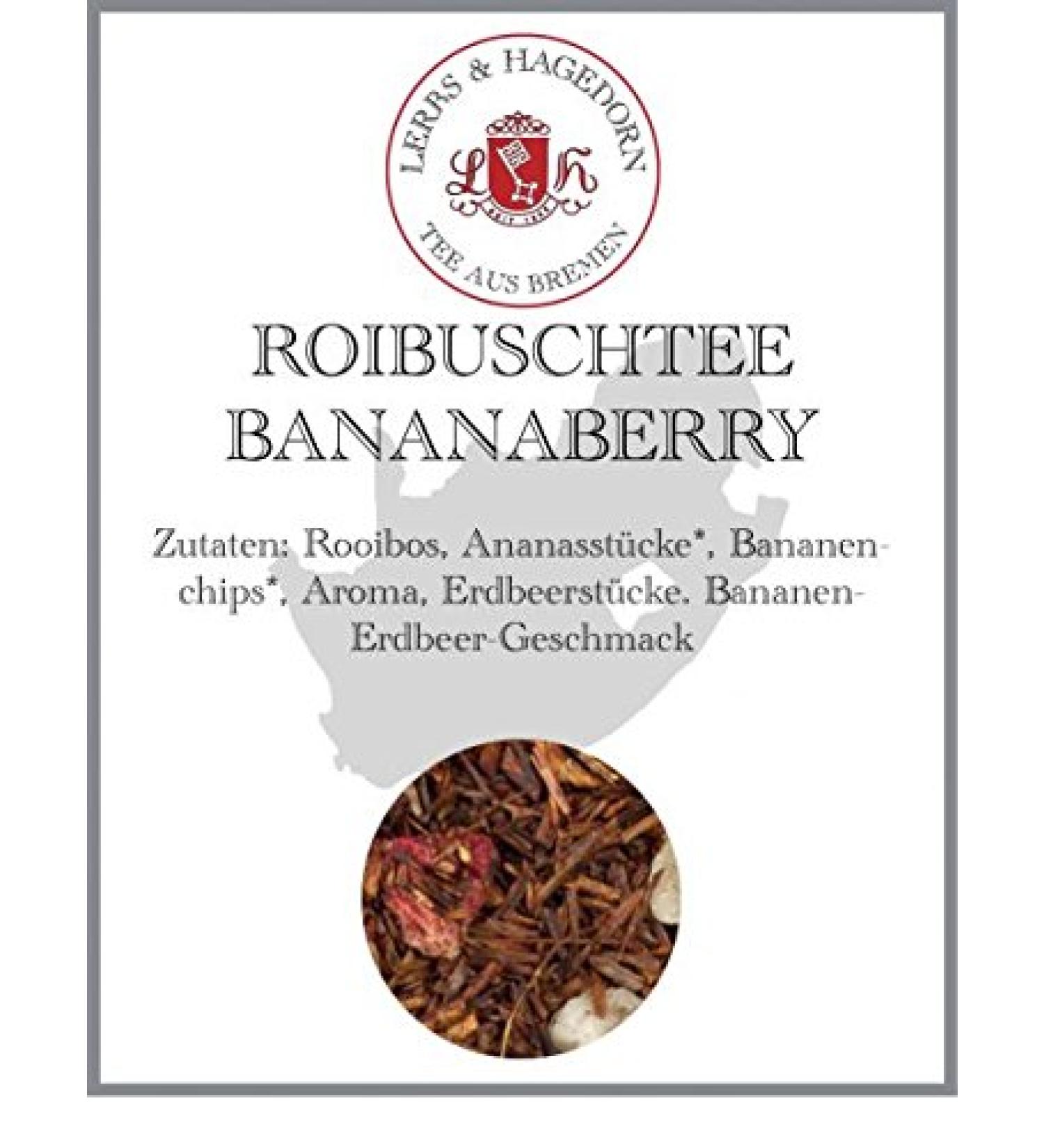  Lerbs & Hagedorn Lerbs & Hagedorn Rooibos Tea Bananaberry | Banana strawberry approx. 2 kg (162 litres) Rooibos banana pieces - Buy Online on GoSupps.com