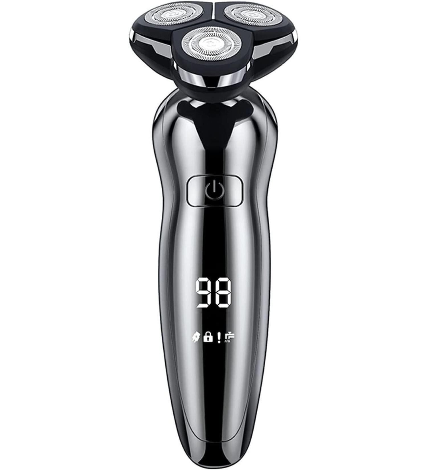 Buy Electric Razor for Men - Waterproof Rotary Facial Shaver Portable & Cordless with Nose Hair Trimmer & Cleansing Brush - Buy Online on GoSupps.com