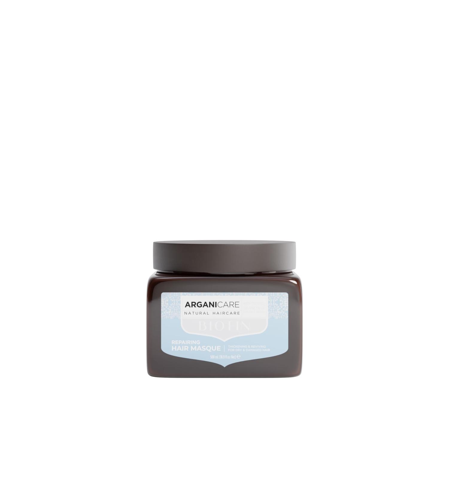 ARGANICARE | Moisturizing and Repairing Mask | Enriched with Biotin and Argan Oil | Strengthens Hair | Provides Nutrition and Hydration | Protects from Breakage | Made in France | 500ML - Buy Online on GoSupps.com
