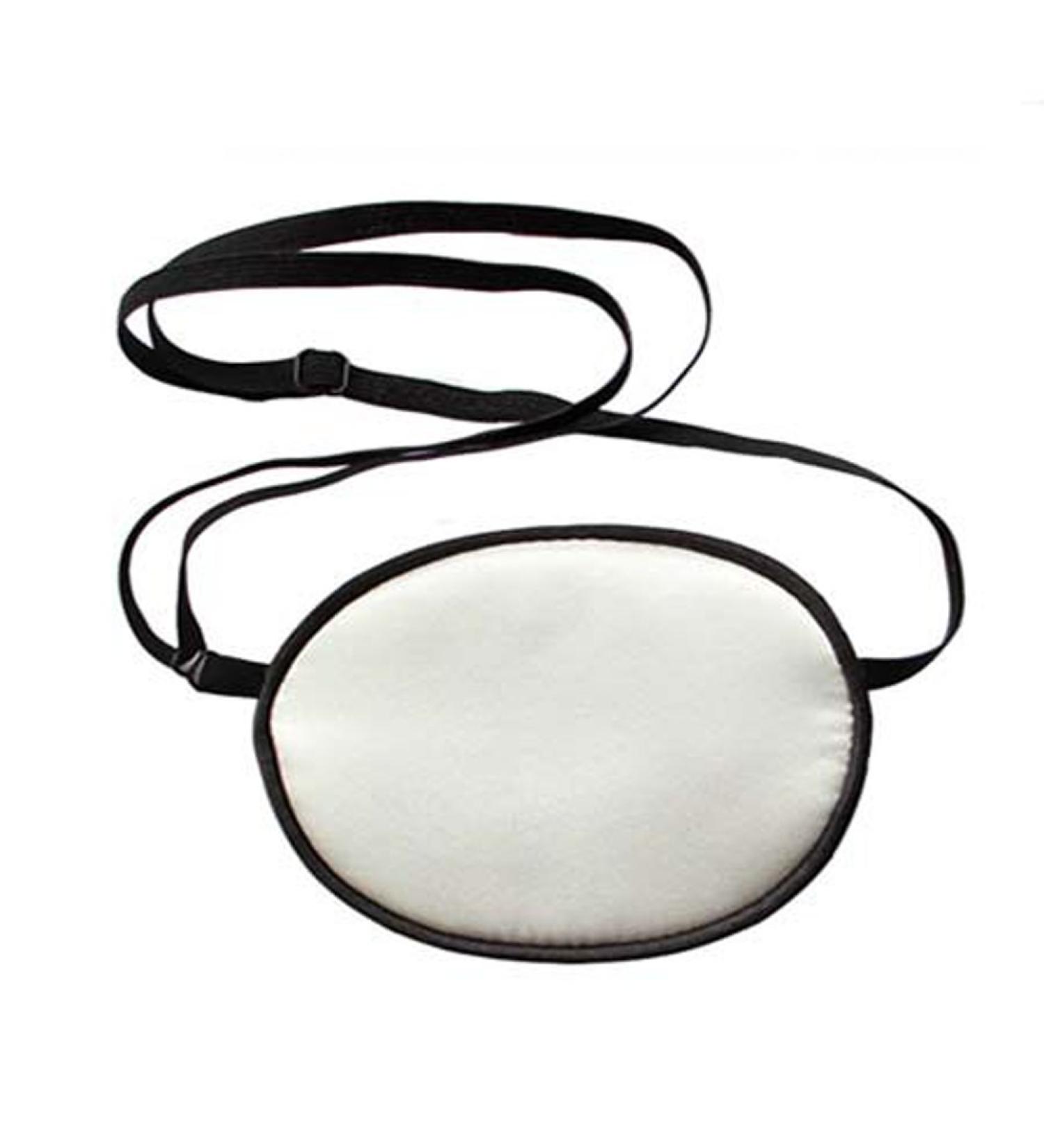 UZZO Pirate Eye Patch No Leakage Smooth Soft and Comfortable Elastic Silk Eye Patch for Adults Lazy Eye Amblyopia Strabismus White