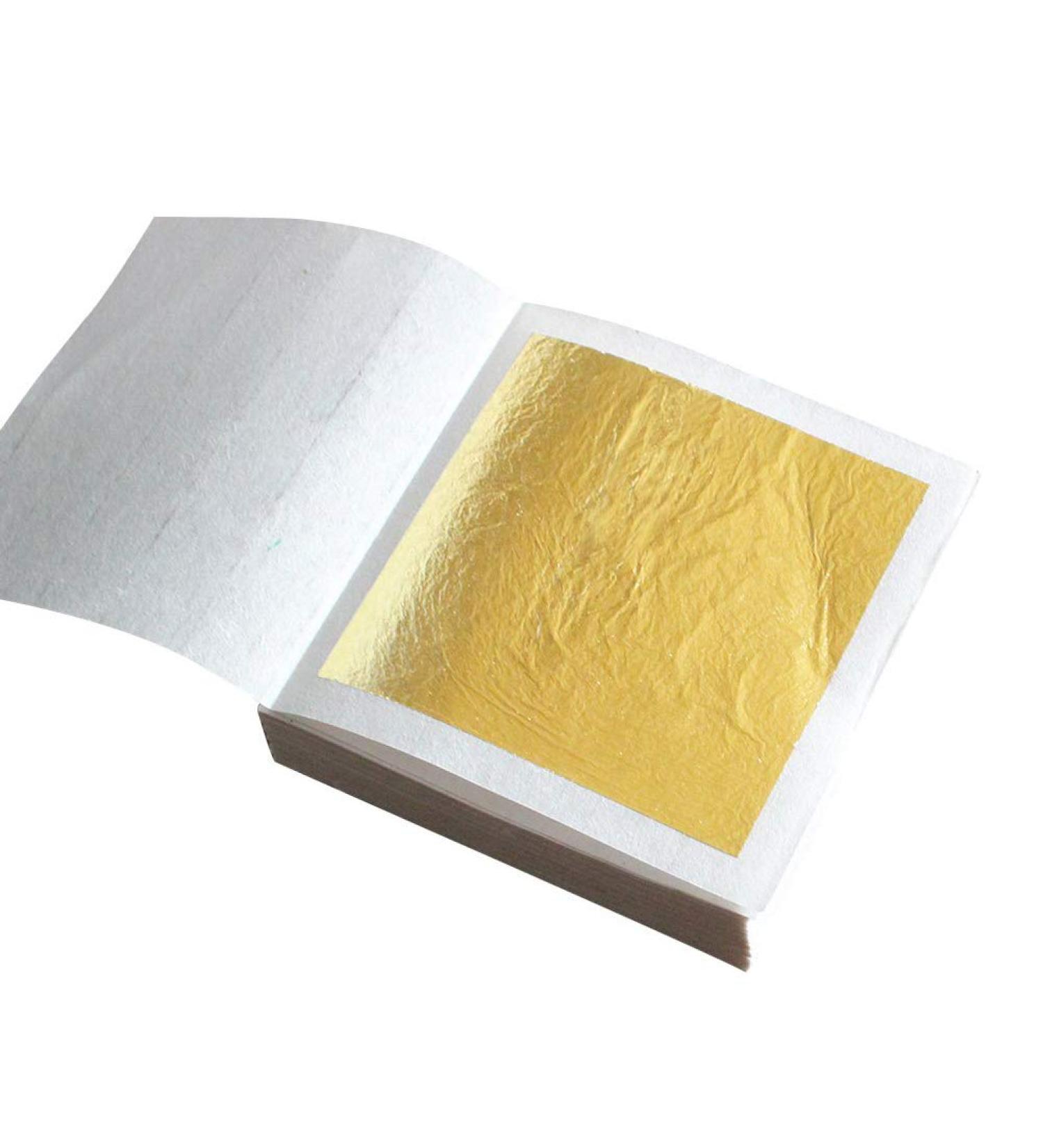 Edible Gold Leaf Sheets - 30 Sheets for Cake, Chocolates, Bakery & Crafts - 4.33 x 4.33cm - Buy Online on GoSupps.com