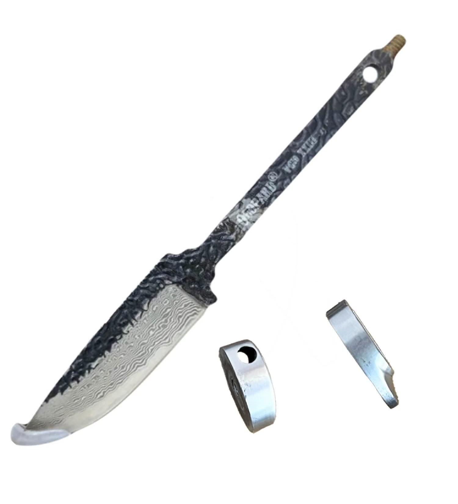 VG10 Damascus San Mai Blank Blade for Custom Knifemaking | Full Tang DIY Blade with Stainless Steel Guard & Pommel | Perfect for Outdoor & Camping - Buy Online on GoSupps.com