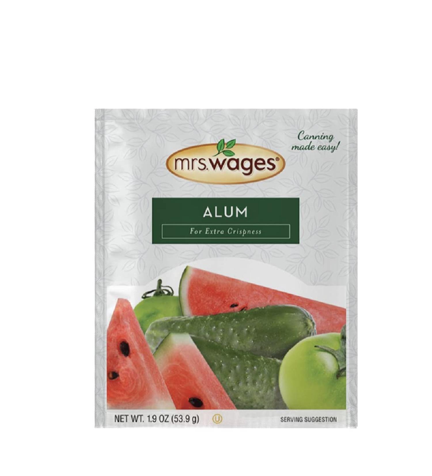 Mrs. Wages Alum Value Pack 22.8 Oz - Pack of 12 | Premium Quality Ingredients for Preserving Foods - Buy Online on GoSupps.com
