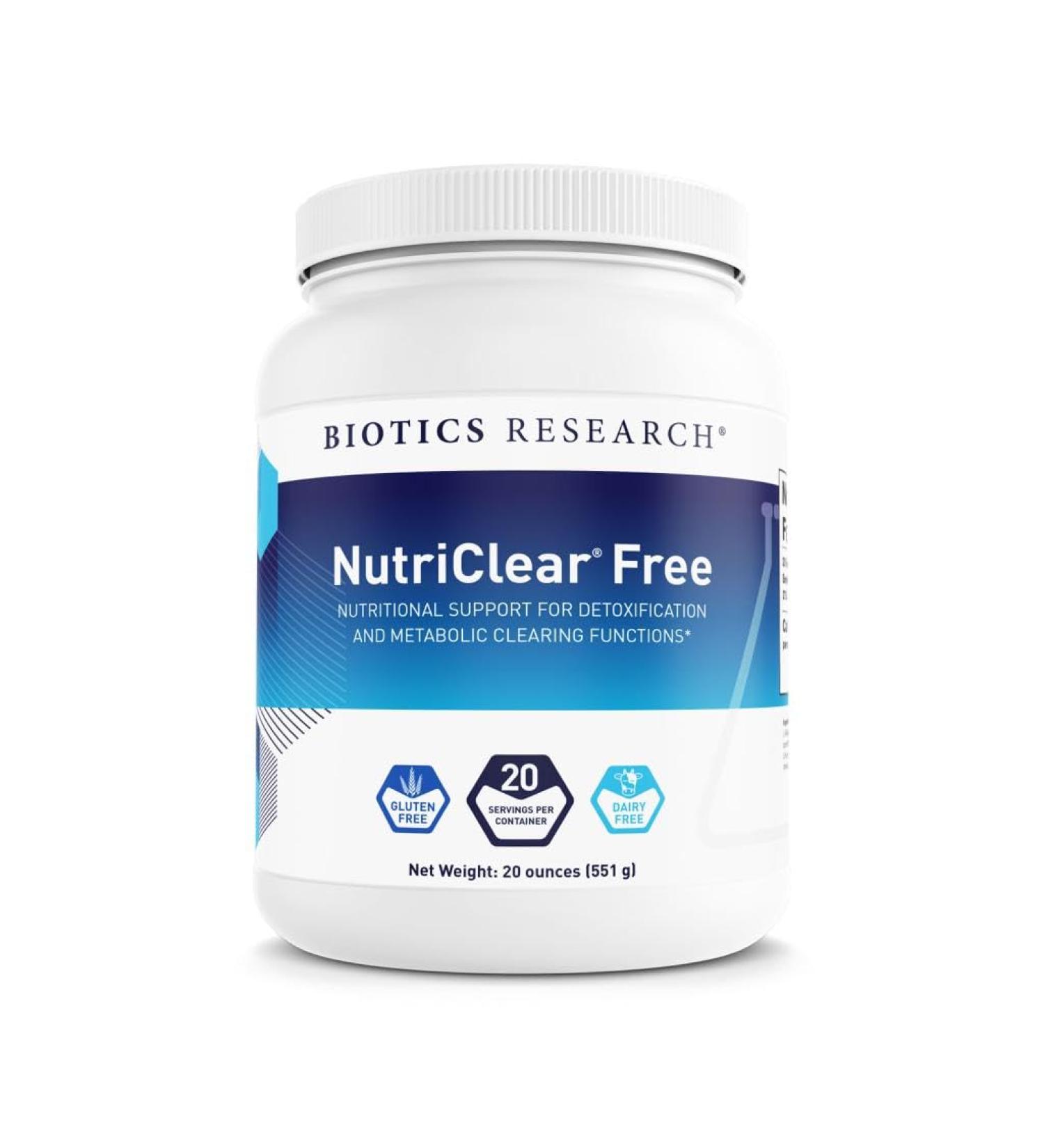 Buy Biotics Research NutriClear Free - Detox & Metabolic Support Powder with Glutathione NAC & 17g Organic Pea Protein - International Shipping Available - Buy Online on GoSupps.com