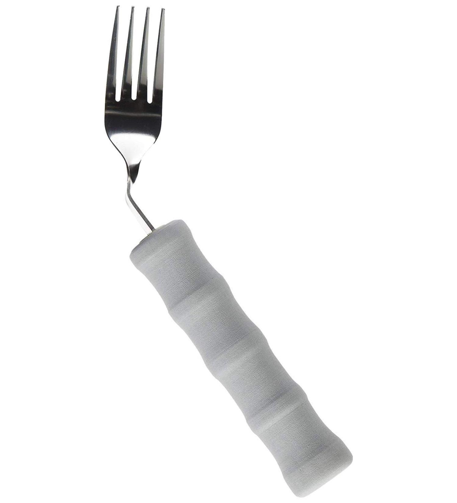 Homecraft Lightweight Foam Handled Cutlery - Angled, Fork, Left, (Eligible for VAT Relief in The UK) Fork for Limited Wrist Movement, Independent Self-Feeding Utensil for Arthritis, Elderly, Disabled