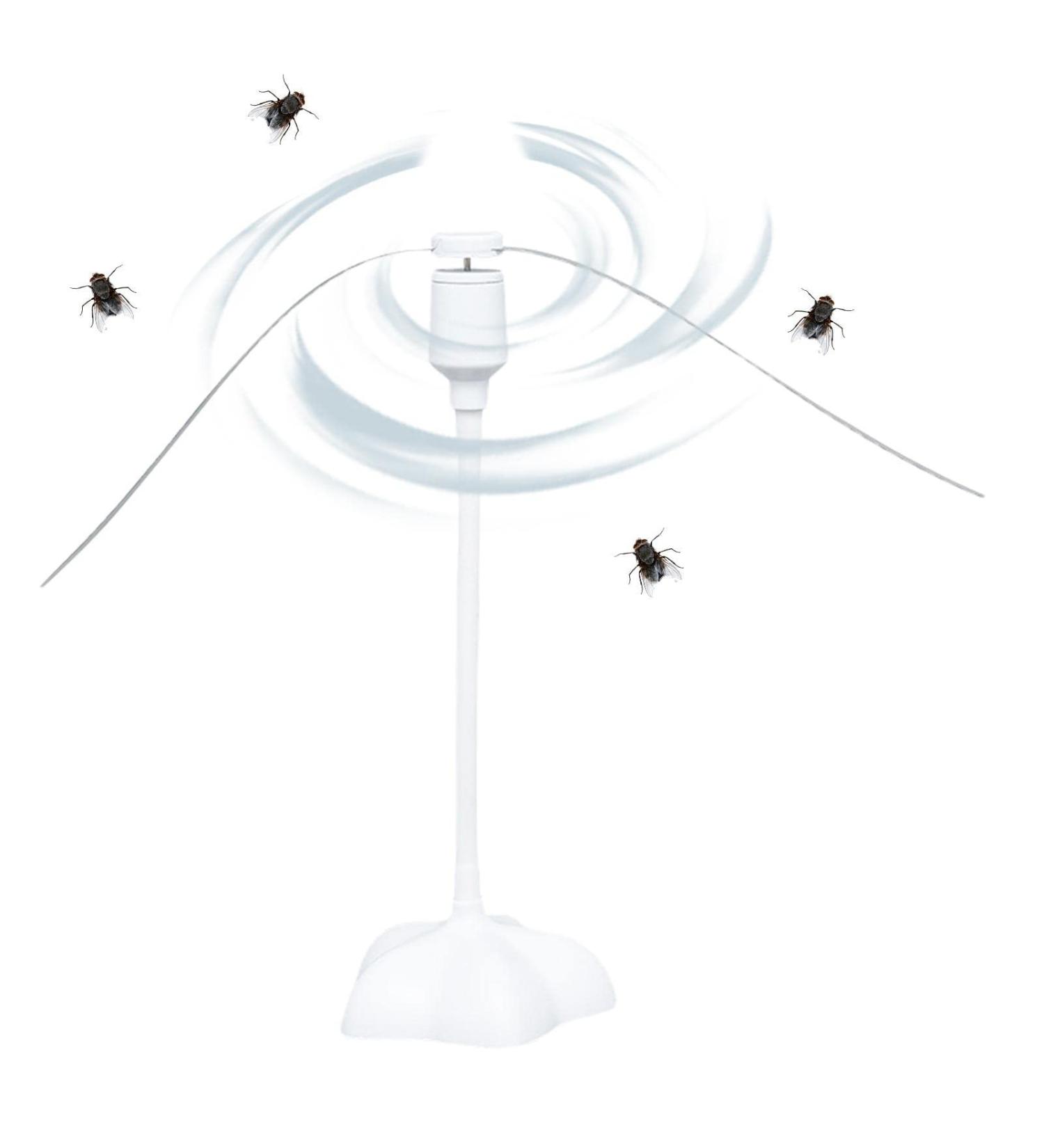 Electric Fly Fan Household Automatic Fly Fan Multi-Purpose Food Fly Fan for Outdoor Patio Home Party Picnic (Black) - Buy Online on GoSupps.com