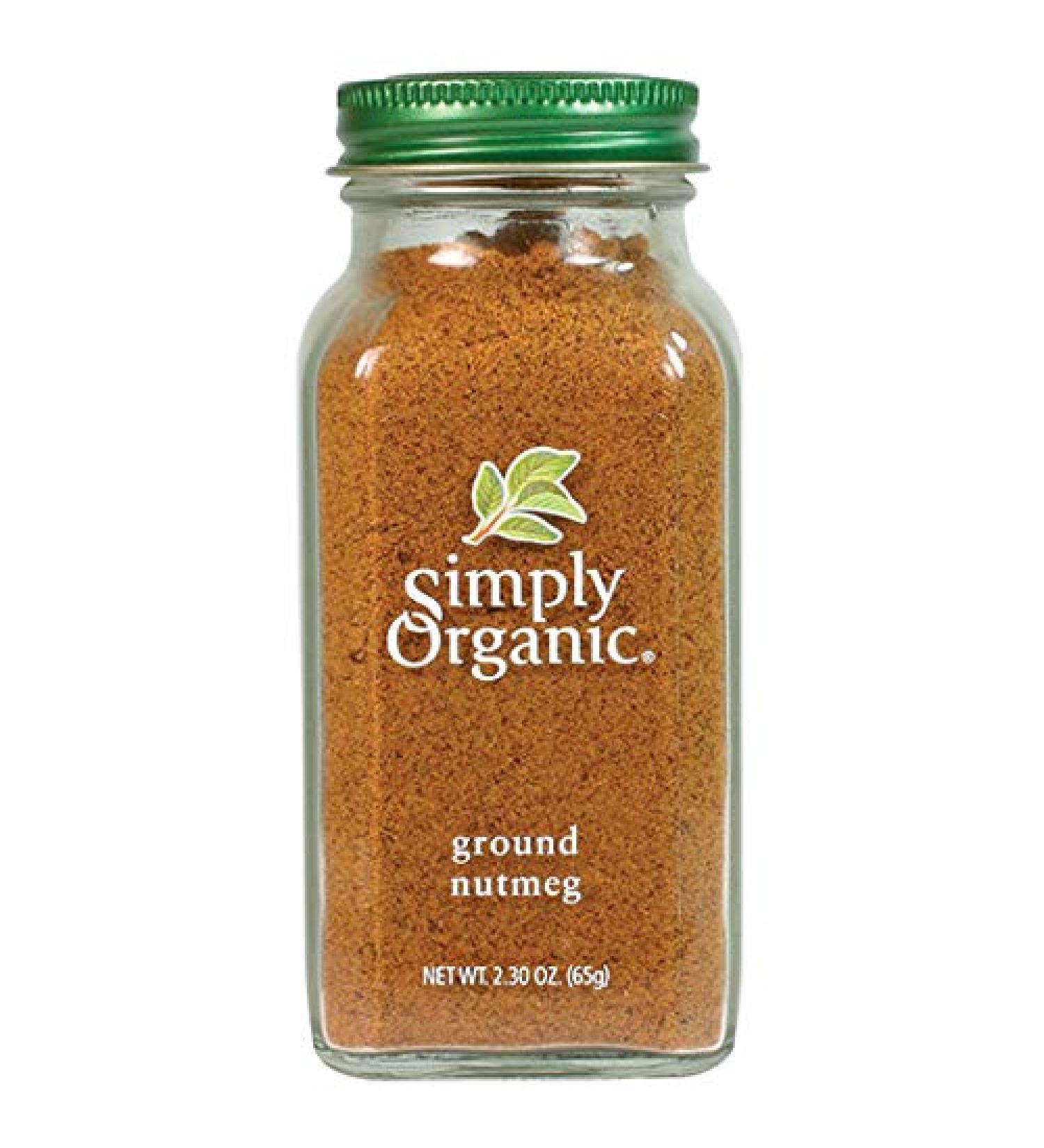 Simply Organic Ground Nutmeg 2.3 oz - Certified Organic Myristica fragrans Houtt - Buy Online on GoSupps.com