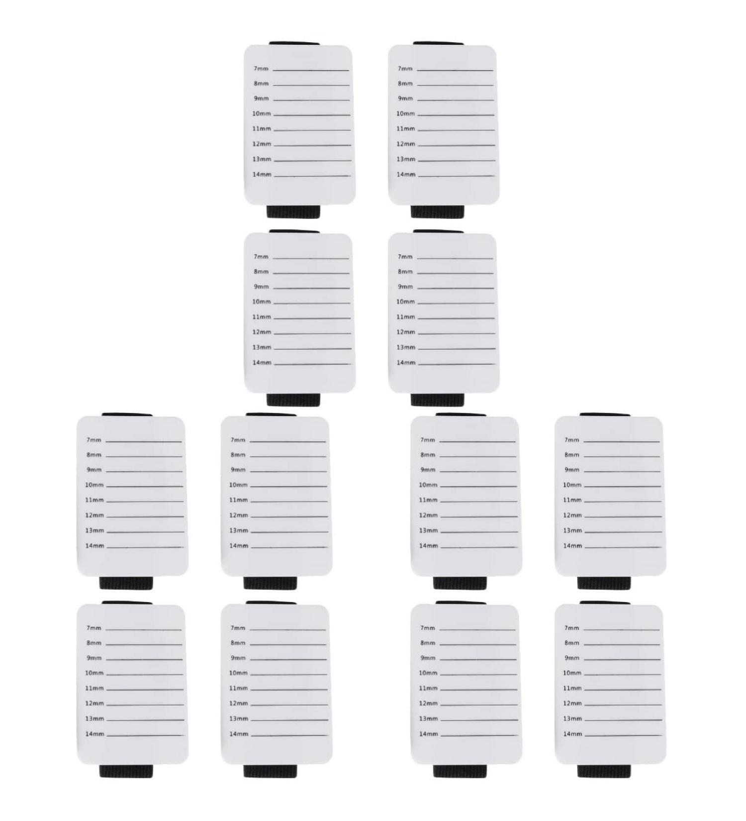 FRCOLOR 12 Pcs Acrylic Eyelash Holder - Portable Eyelash Extension Tray & Grafting Pallet (8x5.5cm) - Ideal for Professionals - International Shipping Available - Buy Online on GoSupps.com