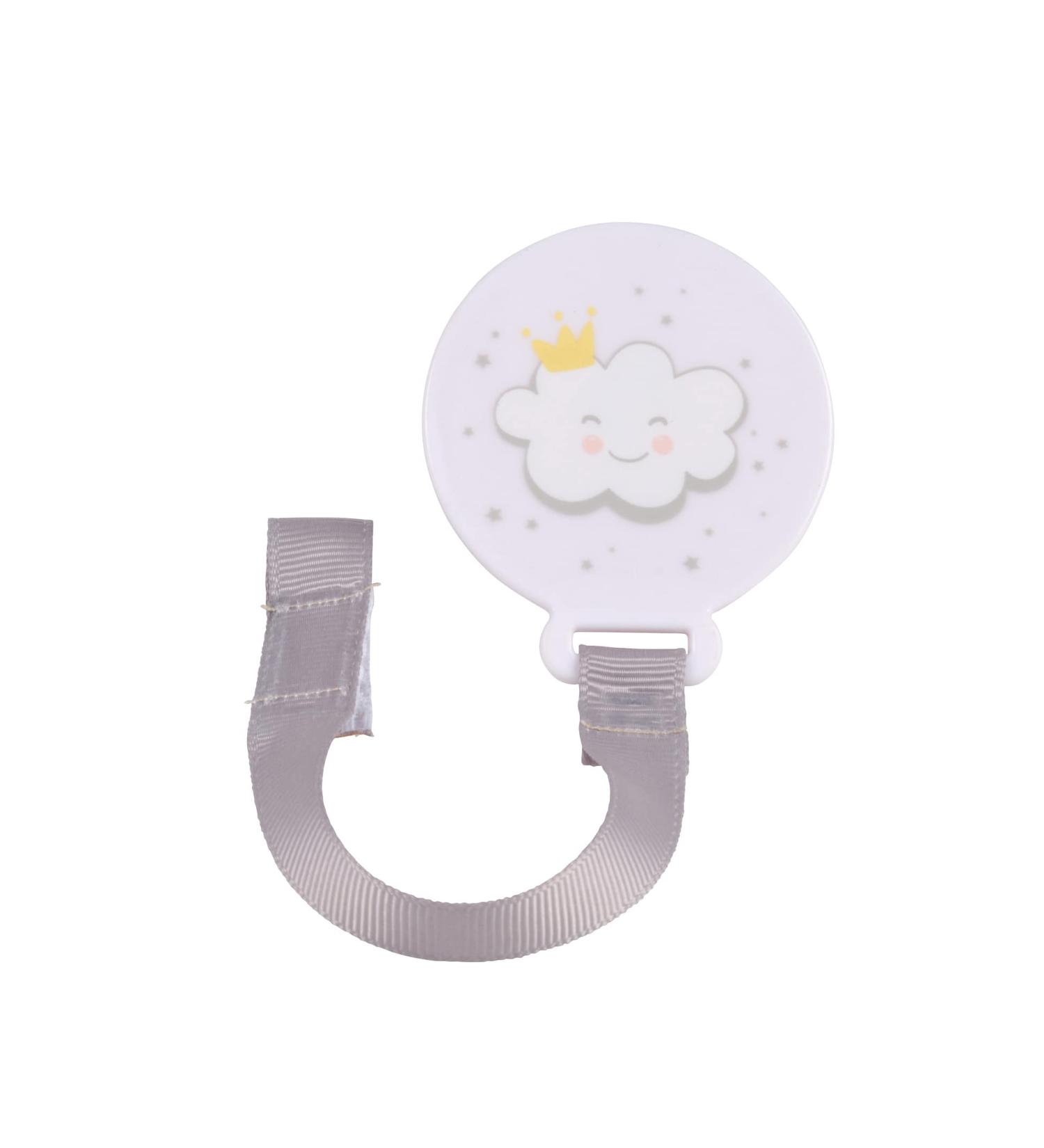 B b Douceur pacifier chain with clip 5 cm cloud Essen'Ciel