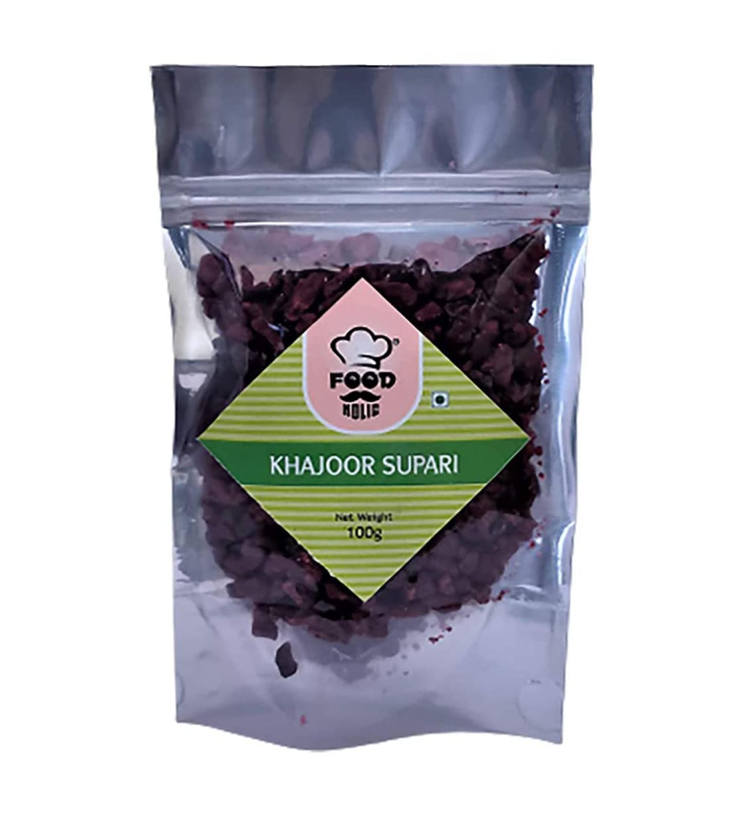 FOODHOLIC Gulab brandNew Khajur Mouth Freshener (Dried Date) (100 GR)_Packing May Vary - Buy Online on GoSupps.com