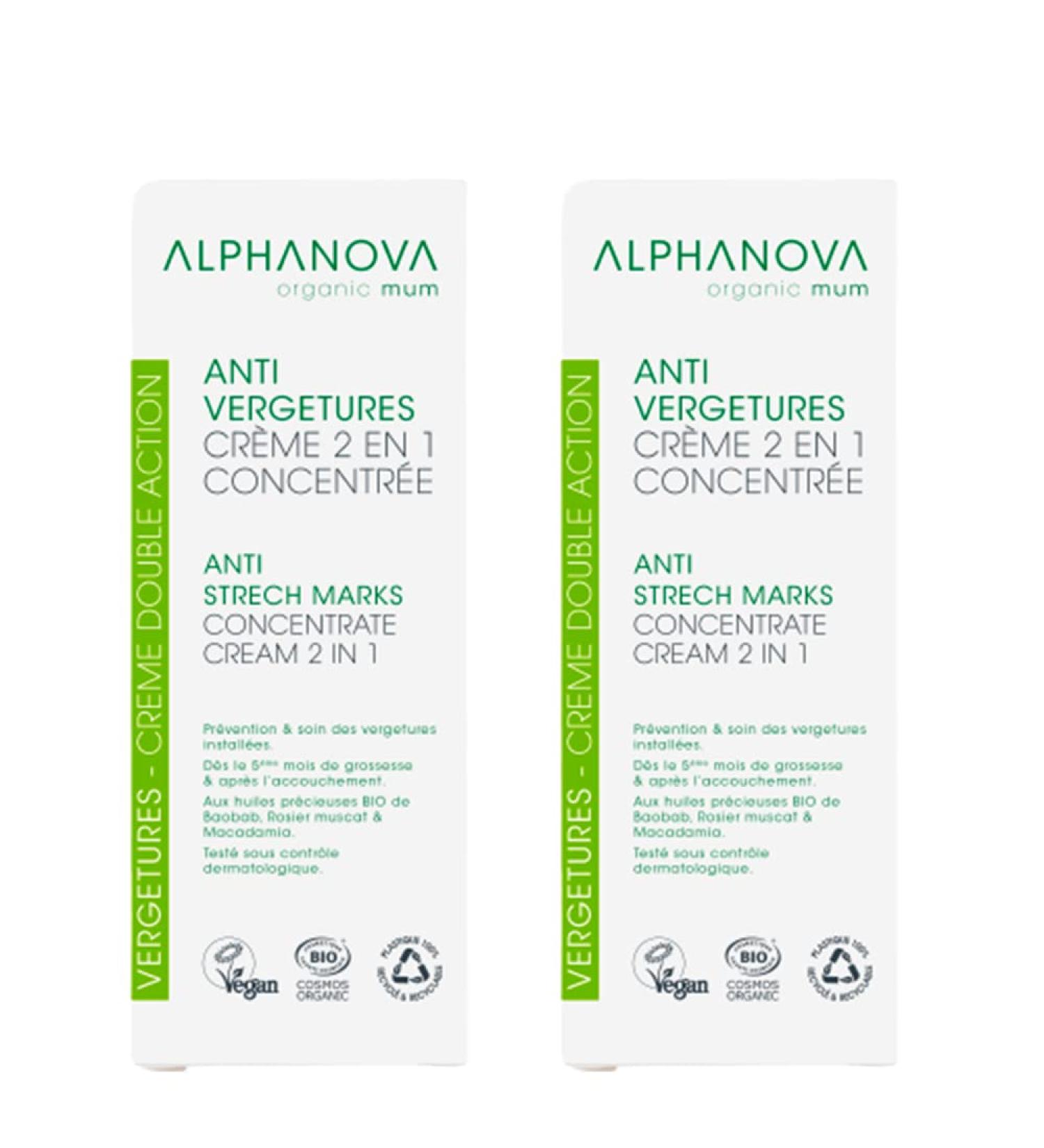 Alphanova Anti-Stretch Mark Cream 2 in 1-150 ml - Pack of 2 - Buy Online on GoSupps.com