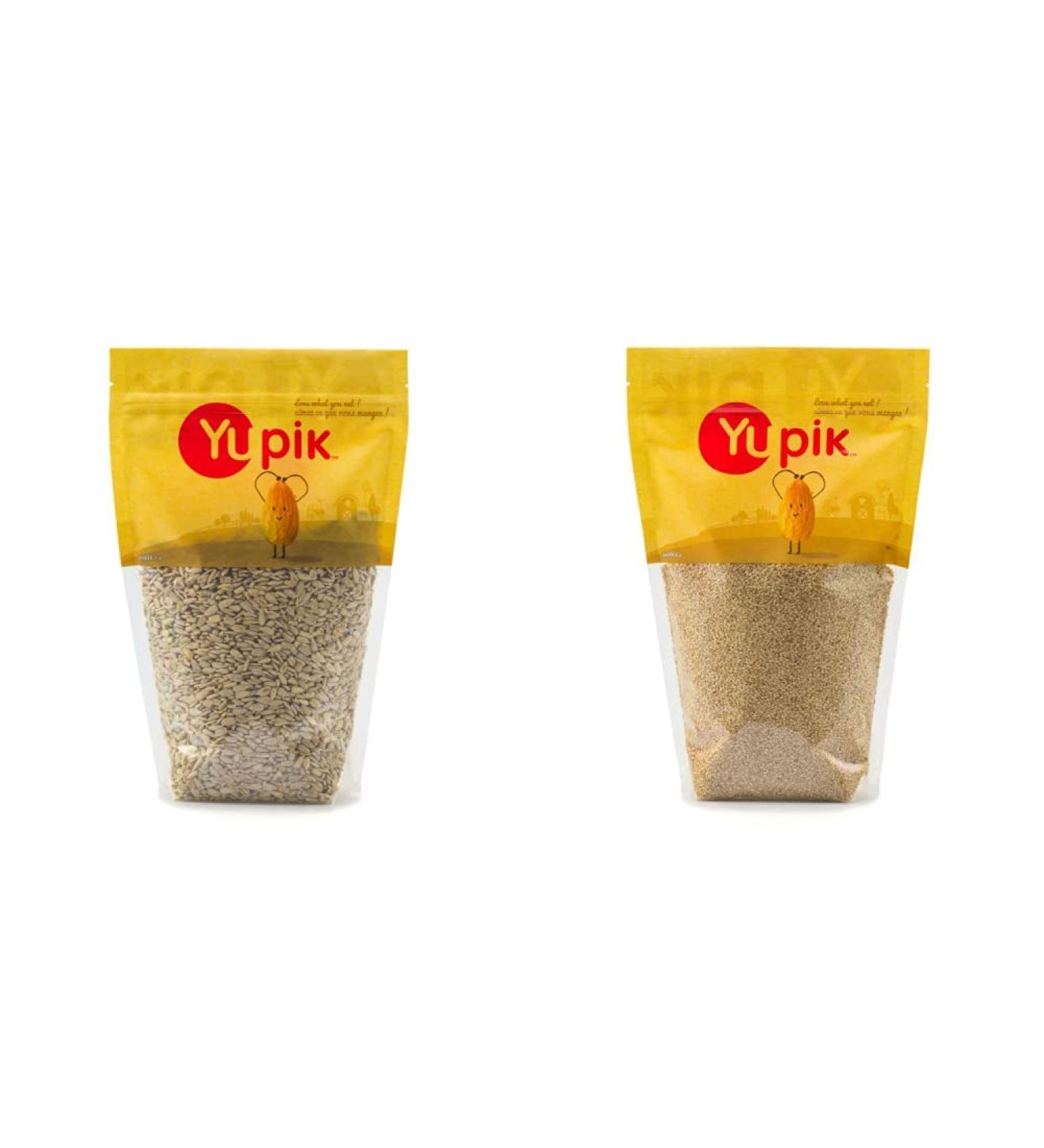 Yupik Raw Sunflower Seeds (No Shell) 1Kg (Packaging May Vary) & Sesame Seeds (Natural) 1Kg 1 kg (Pack of 1) Seeds + Sesame Seeds (Natural) 1Kg - Buy Online on GoSupps.com