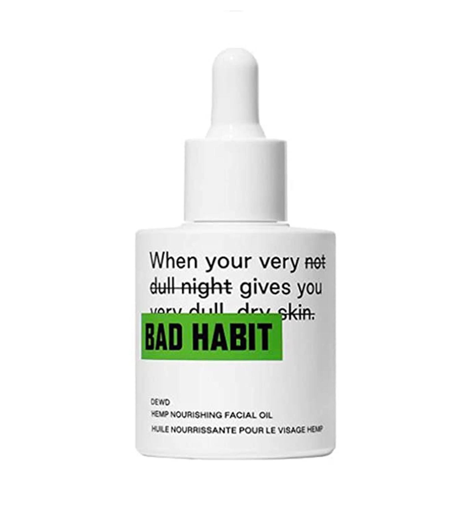 Bad Habit DEWD Hemp Nourishing Facial Oil 30ml/1oz - Buy Online on GoSupps.com