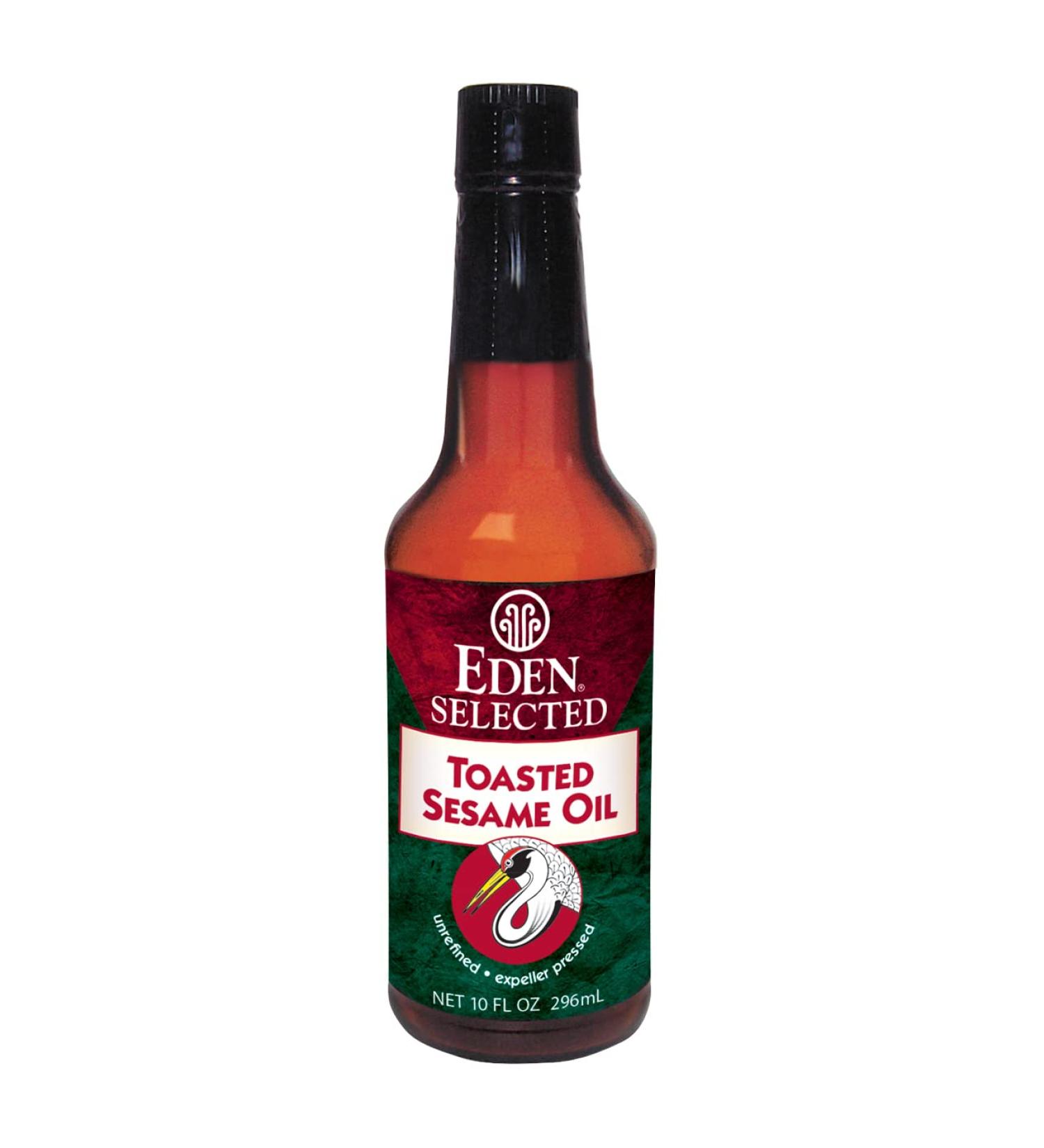 Organic Eden Toasted Sesame Oil 10 fl oz - Unrefined, Expeller Pressed from Japan - Non-GMO - Buy Online on GoSupps.com