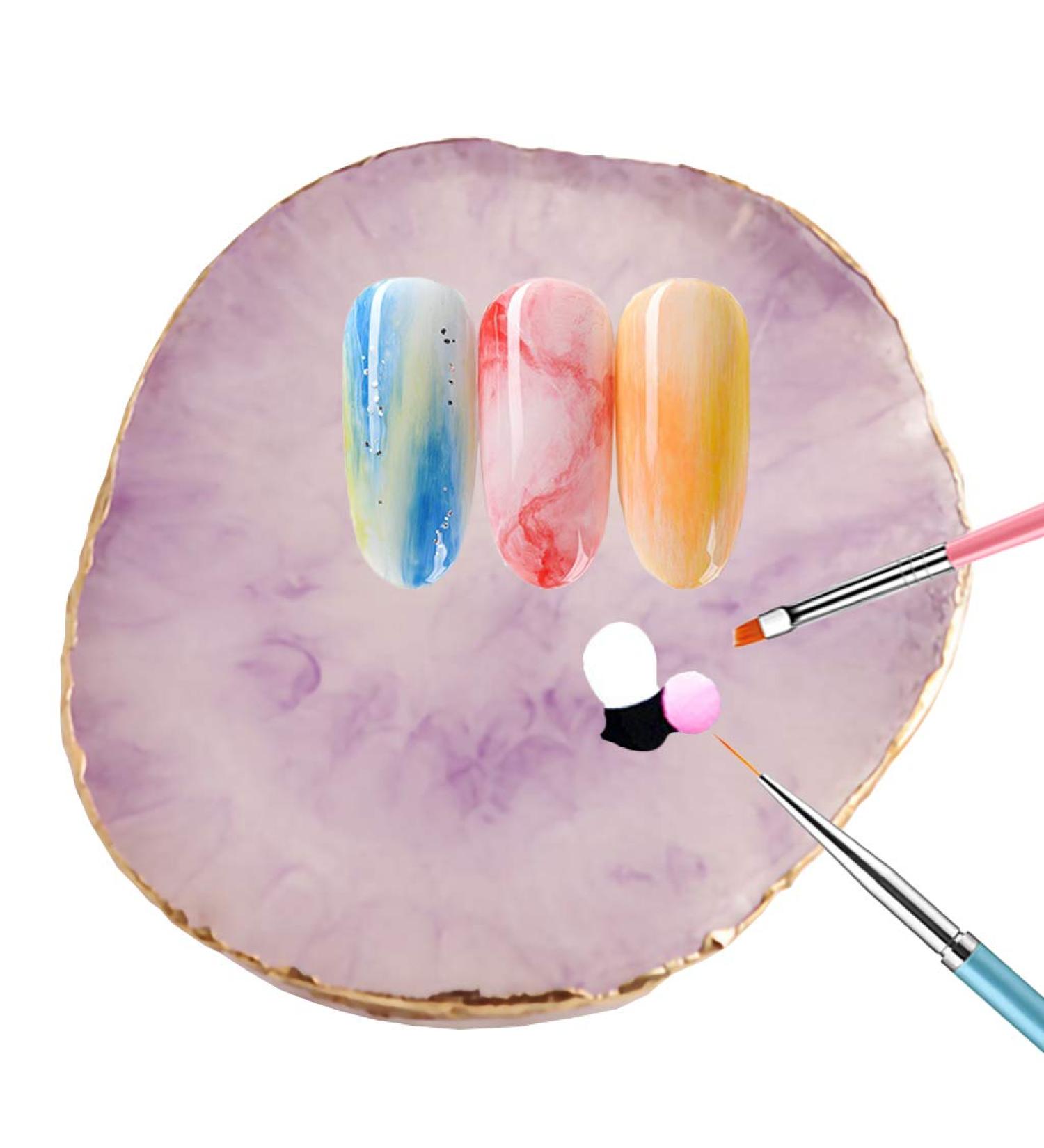 SSDecor Resin Nail Art Palette - Purple Mixing Tray for Nail Painting and Makeup - Buy Online on GoSupps.com