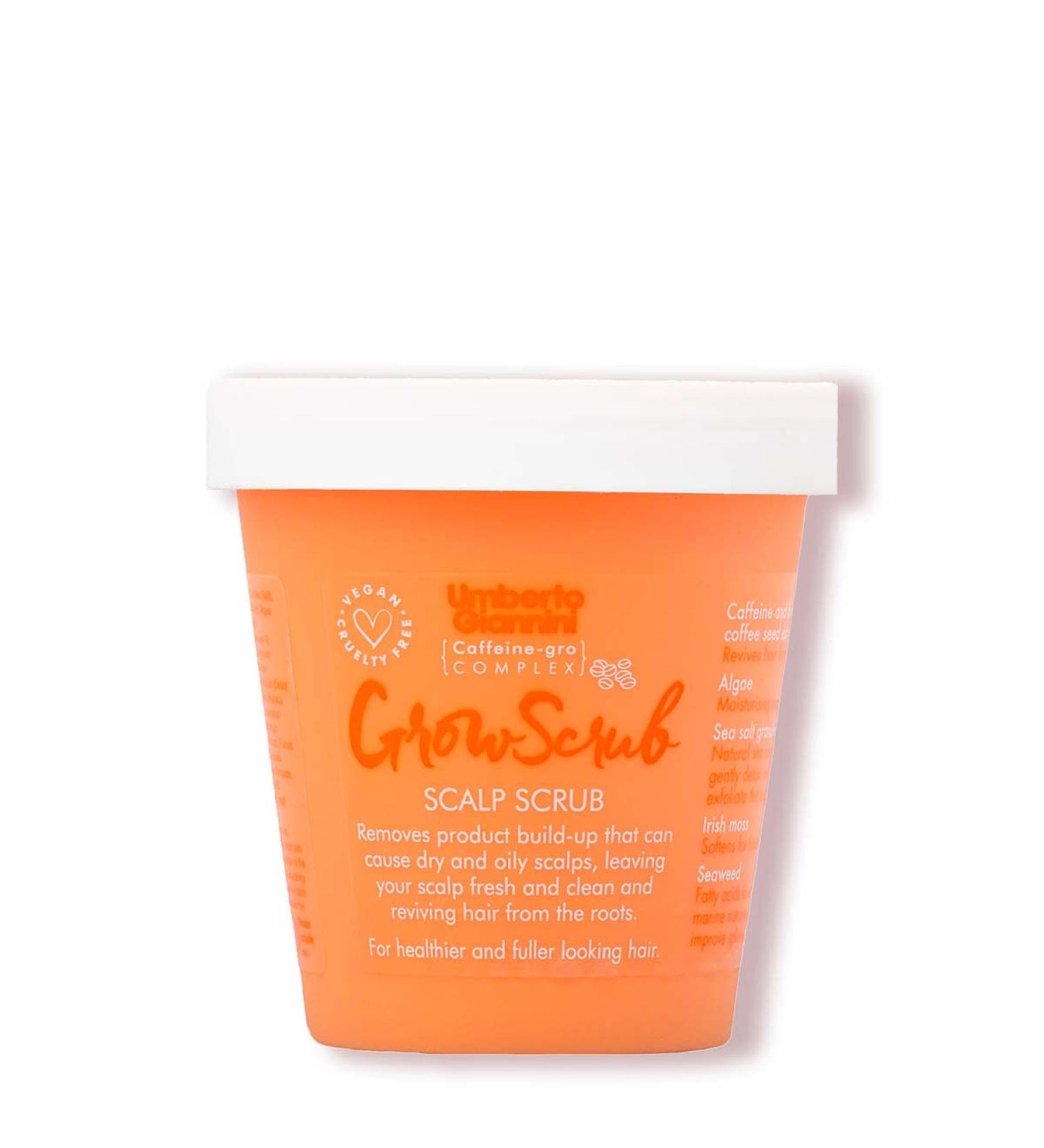 Umberto Giannini Grow Long Hair Growth Scrub - Vegan & Cruelty-Free Scalp Exfoliator with Caffeine | Achieve Longer Hair Naturally - Buy Online on GoSupps.com
