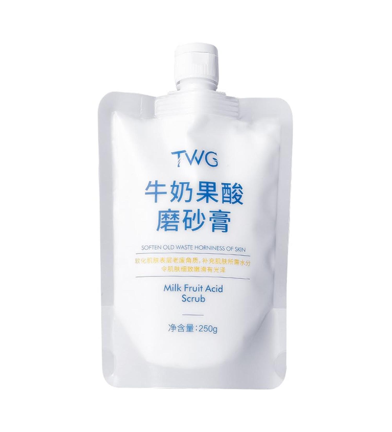 Milk Fruit Acid Body Scrub - Exfoliates & Deeply Nourishes for Smooth Radiant Skin - 8.8 oz SU-031