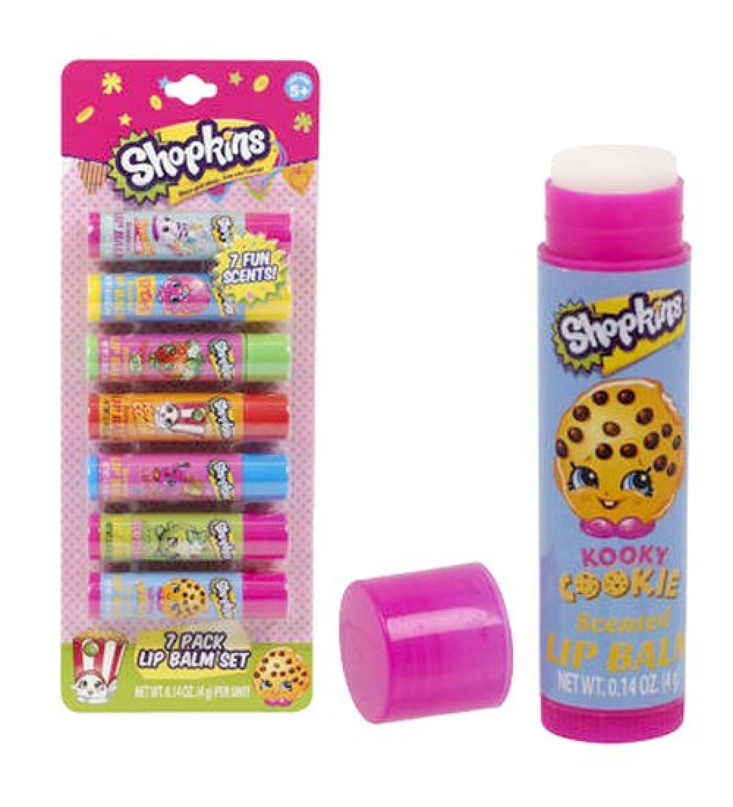 Shopkins Flavored Lip Balm Set - Pack of 7 - Fun & Fruity Lip Smackers for Kids - Buy Online on GoSupps.com