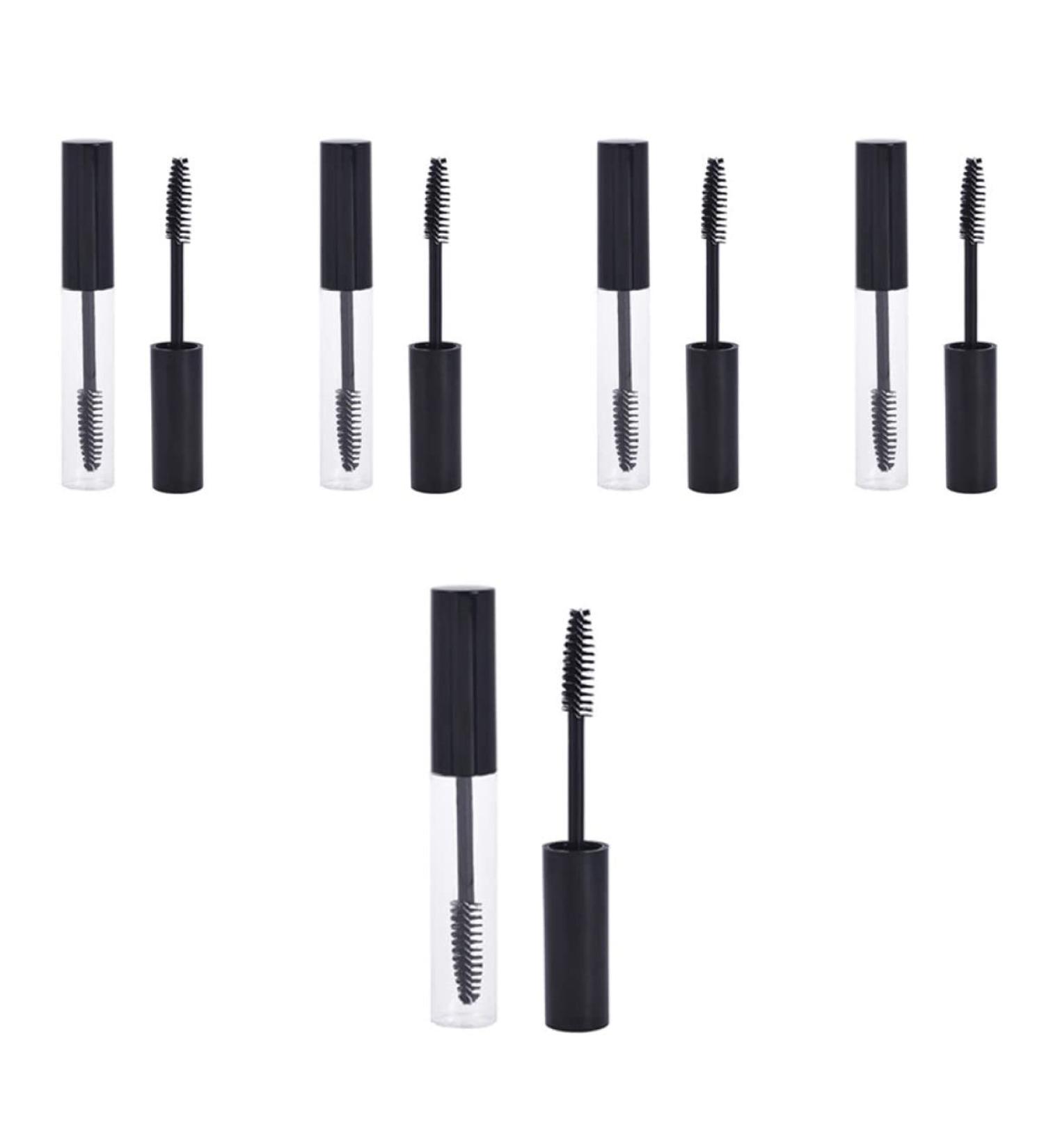 EXCEART 5pcs Mascara Brush Empty Bottle Eyelash Mascara Eyeliner Bottle Refillable Bottle With Brush Head 10.5X1.6cm Black - Buy Online on GoSupps.com
