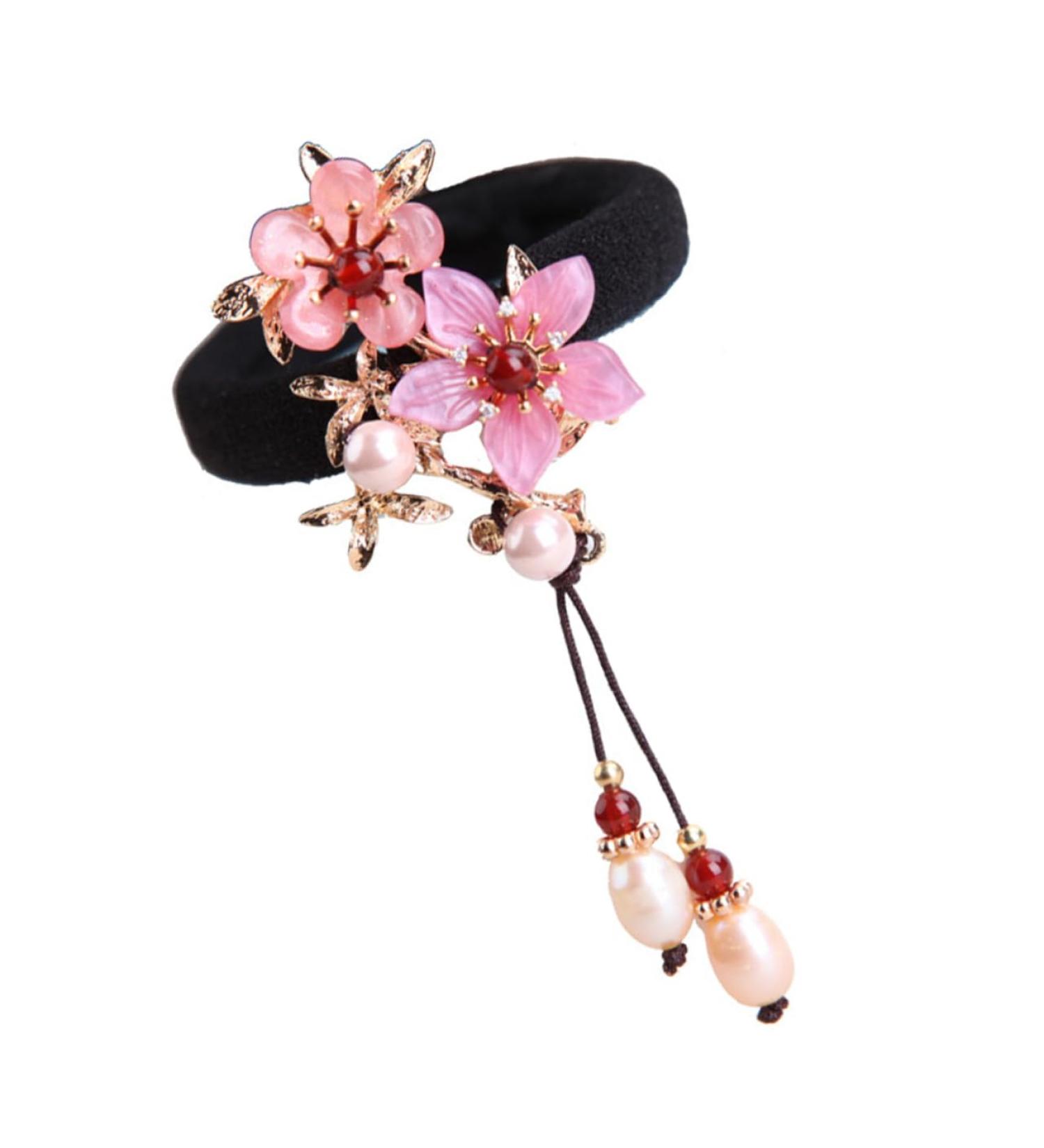 1pc Hair Tie Hair Ribbons for Women Japanese Kimono Hair Accessories Chinese Hair Scrunchies Flower Hair Rope Ponytail Holder Elastic Hair Rope Hanfu Hair Ring Girl Copper Etc. - Buy Online on GoSupps.com