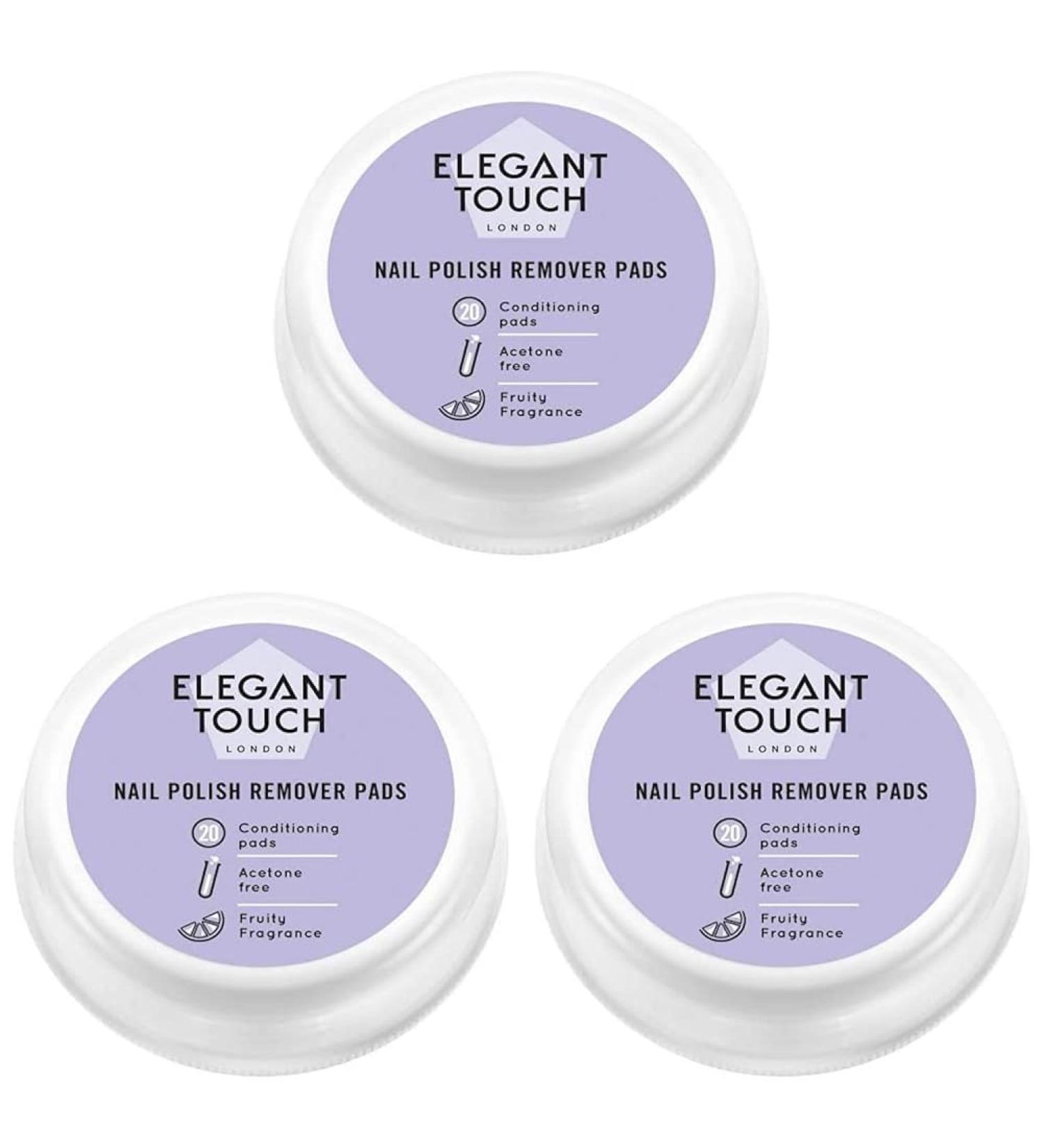 Elegant Touch NPR Remover Pads in Pot (Pack of 3) 20 Count (Pack of 3)