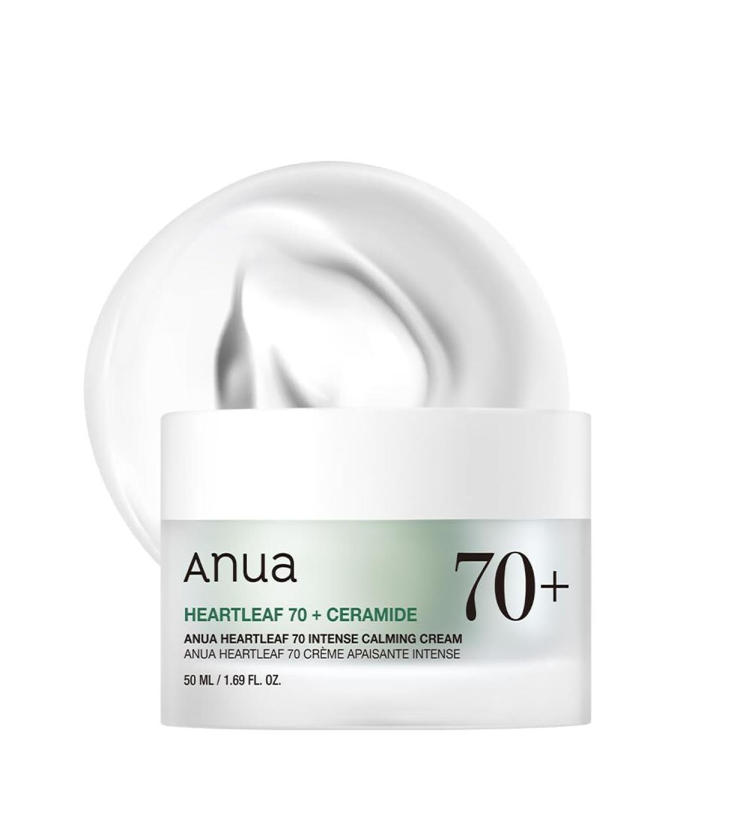 ANUA Heartleaf 70 Cr me apaisante intense avec c ramide panth nol extrait de feuille de c ur soin cor en de la peau 50 ml - Buy Online on GoSupps.com