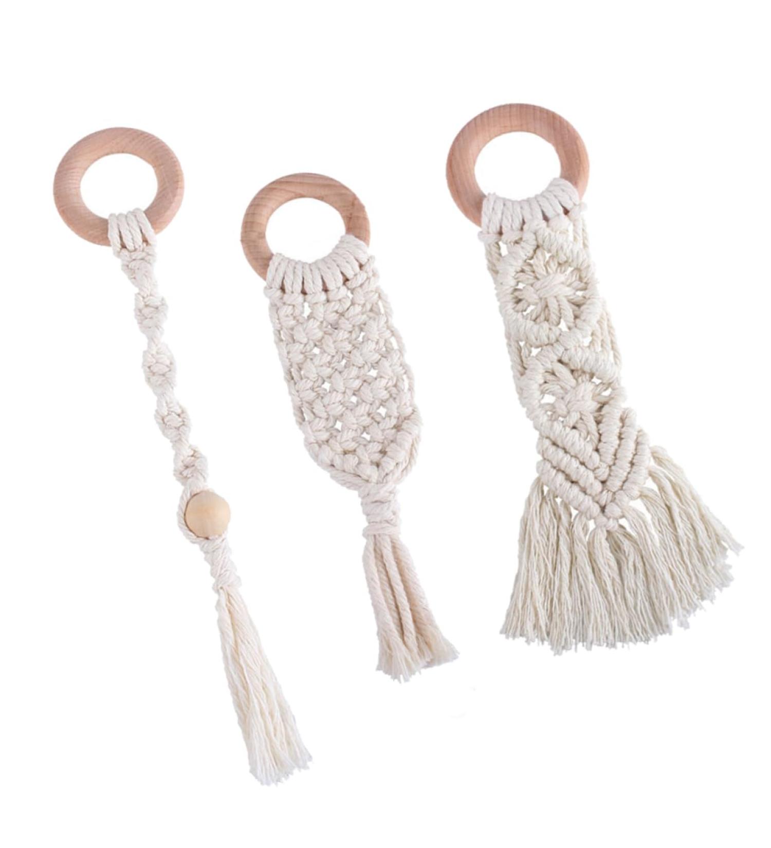 Buy Abaodam 3 Pcs Bitter Cotton Dental Care Toys for Toddlers | Handmade Molar Sticks & Bite Sticks for Babies | International Shipping - Buy Online on GoSupps.com