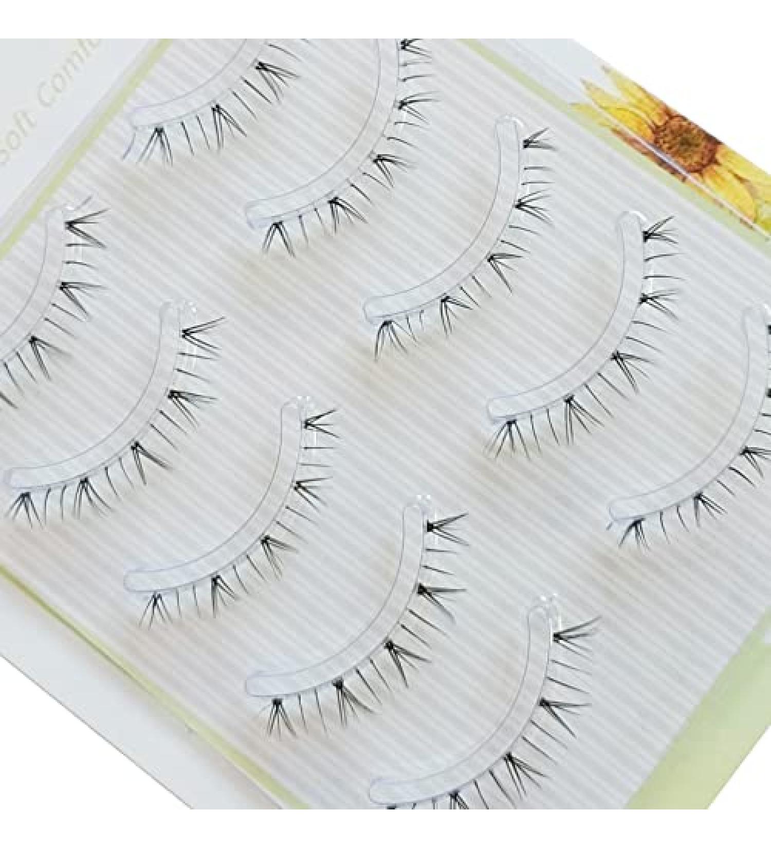 Ultra V-Shaped Lower False Eyelashes - 5 Pairs Clear Band for Natural Naked Eye Makeup - International Shipping Available - Buy Online on GoSupps.com
