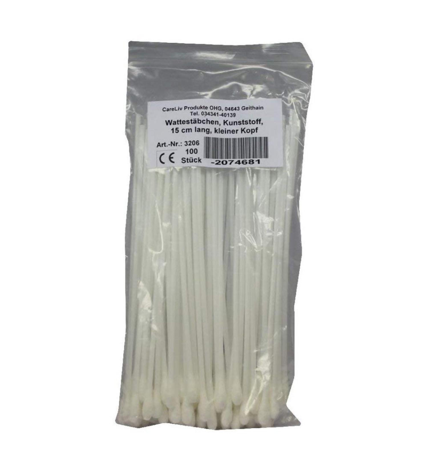 COTTON SWABS plastic small head 15 cm 100 pcs
