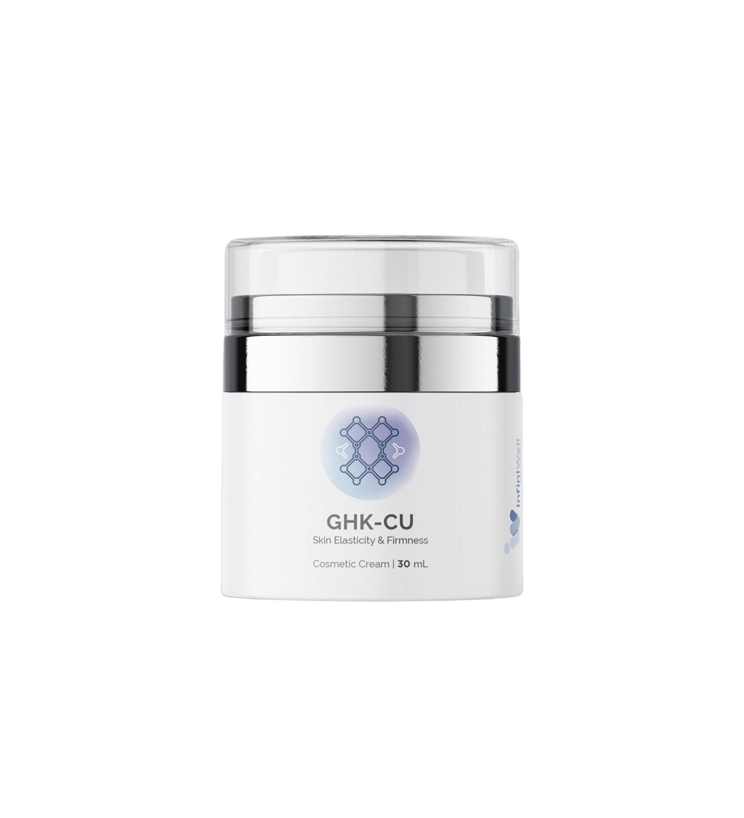 InfiniWell GHK-CU Peptide Serum - Anti Aging Serum for Face, with Copper Peptide Complex - Visibly Smooth Fine Lines & Encourage Healthy Skin Hydration - Promote Collagen & Elastin Production (30 ml)