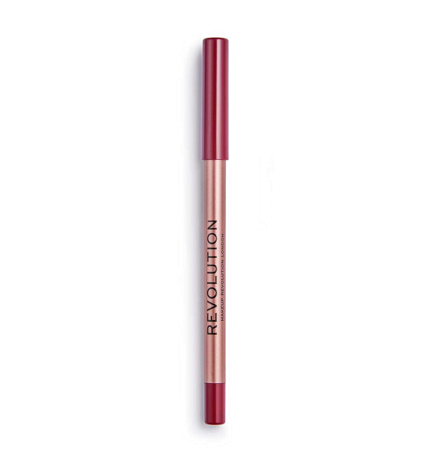 Makeup Revolution Satin Kiss Lip Liner - Long-Wearing Vegan & Cruelty-Free Pencil in Rose - Buy Online on GoSupps.com