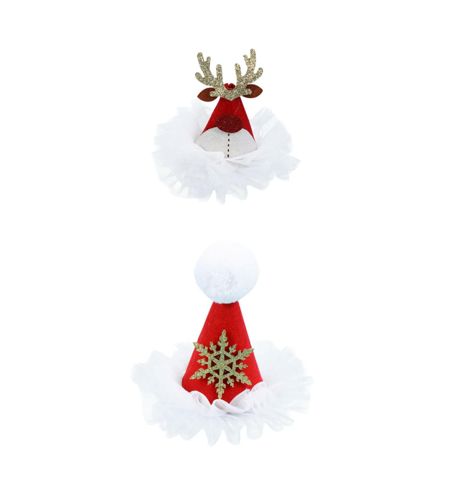 Beaupretty Santa Hat Hair Clip Christmas hairpin Kids Christmas Hairpin Christmas Barrettes Clips cute clips for women girl Christmas Clip cloth props aldult Xmas Hat Hair Clips - Buy Online on GoSupps.com