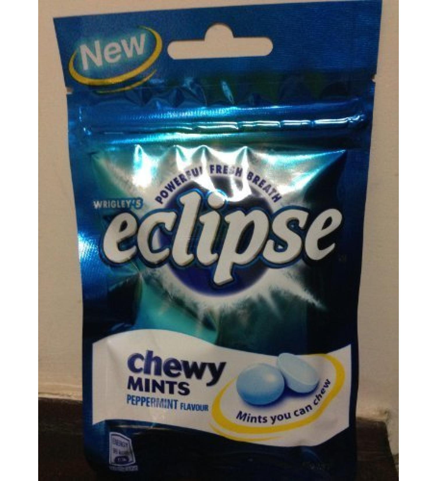 Wrigley's Eclipse Peppermint Chewy Mints Powerful Fresh Breath x 5 Packs by Wrigley's
