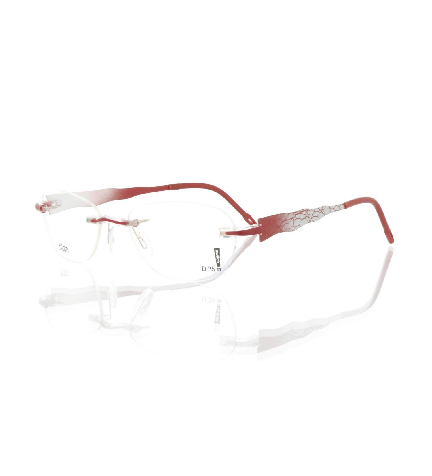switch it set Combi 3355 interchangeable temples in the color dark red-silver