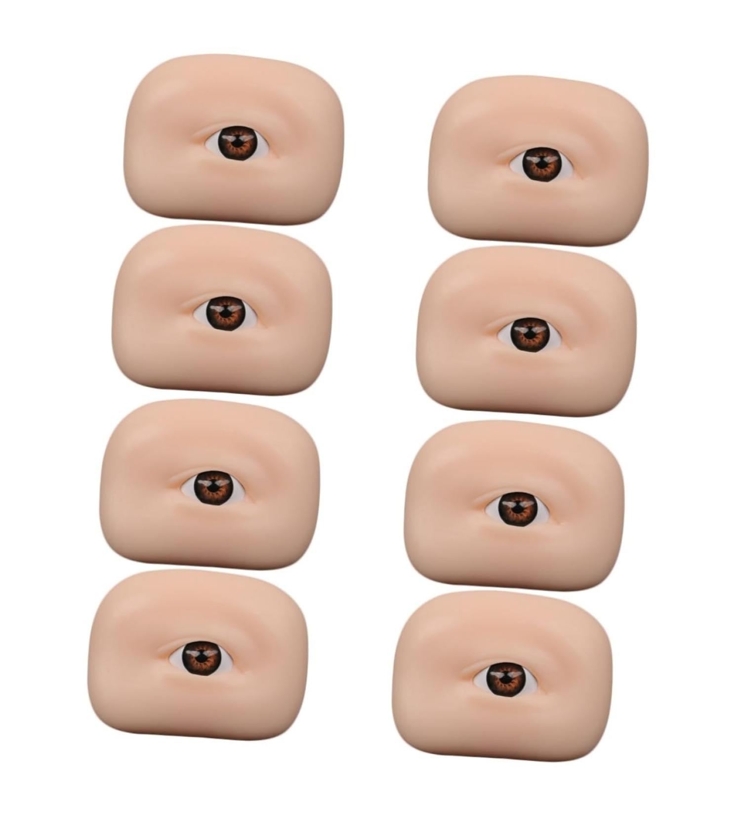 POPETPOP 8 pcs Eyebrow Practice Training Makeup Silicone Skin Eyeshadow Boards 1 count (Pack of 1) As Shownx4pcs - Buy Online on GoSupps.com