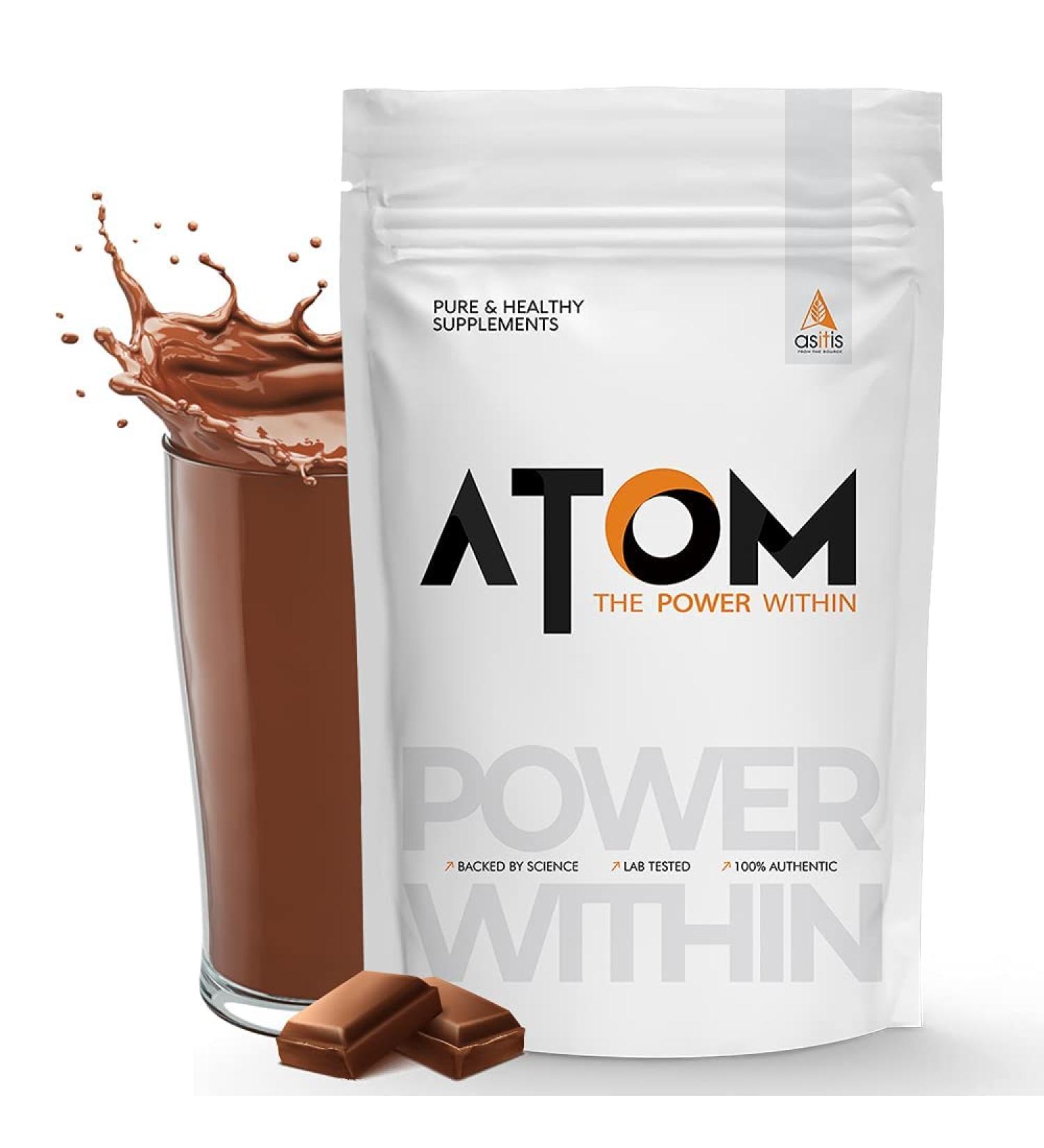 Asitis Nutrition AS-IT-is Atom Whey Protein 1kg - Labdoor Certified Double Rich Chocolate 27g Protein Digestive Enzymes International Shipping - Buy Online on GoSupps.com