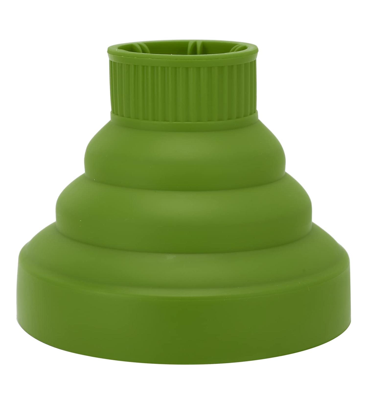 Best Diffuser Hair Dryer for Curly Hair | Universal Collapsible Silicone Attachment | Portable & Foldable - Hair Hunger (Green) - Buy Online on GoSupps.com