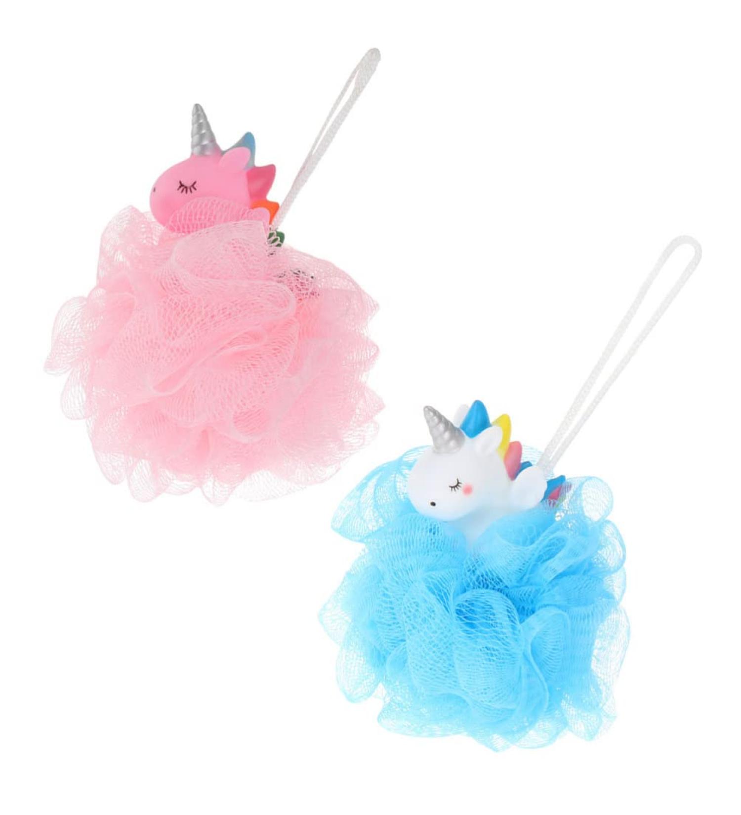 COHEALI Unicorn Bath Ball Cleaning Sponge - 2pcs PVC Cartoon Tub Puff for Kids - Buy Online on GoSupps.com