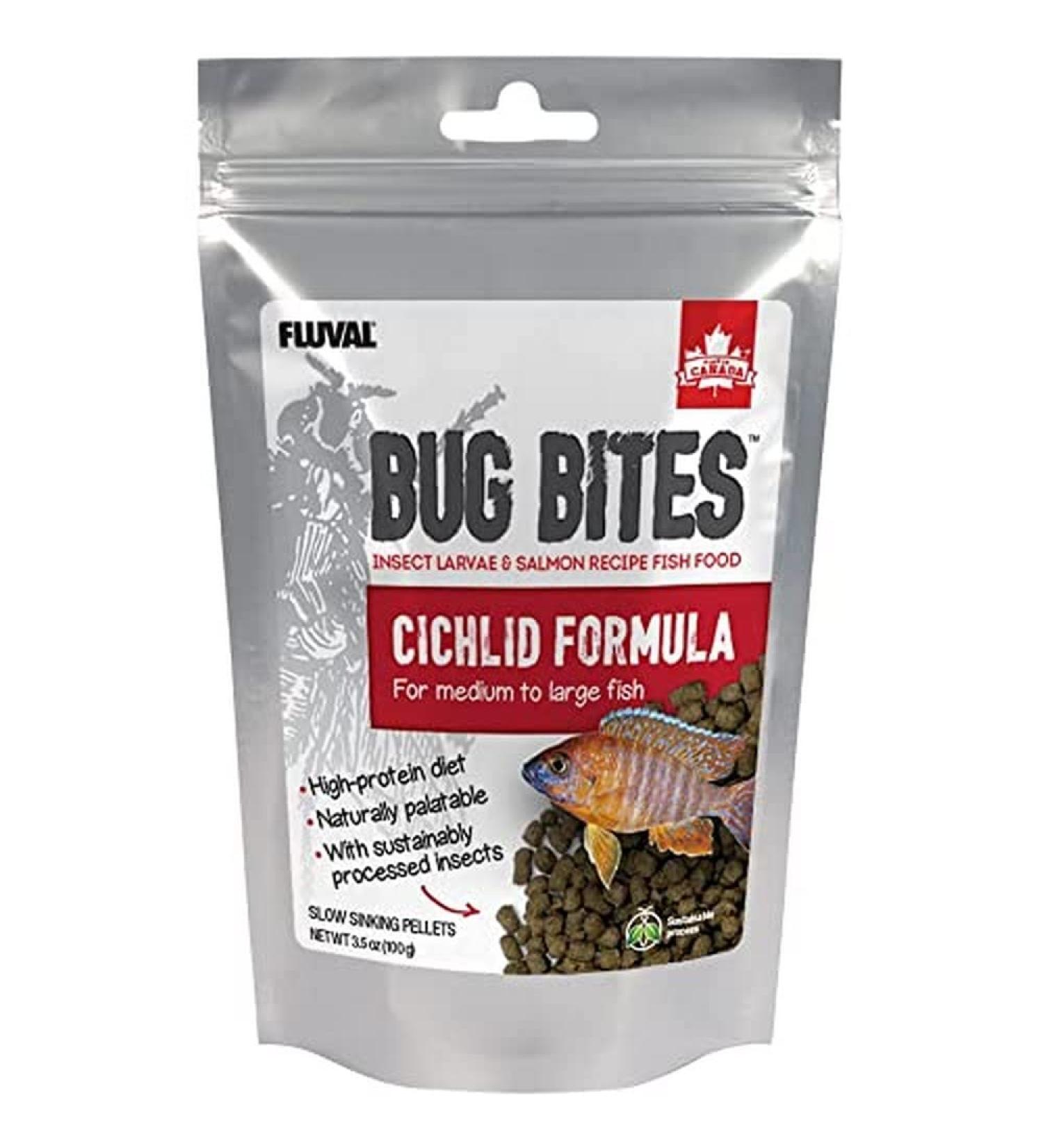Fluval Bug Bites Cichlid Fish Food 3.53 oz - Nutritious Formula for Healthy Cichlids - Buy Online on GoSupps.com
