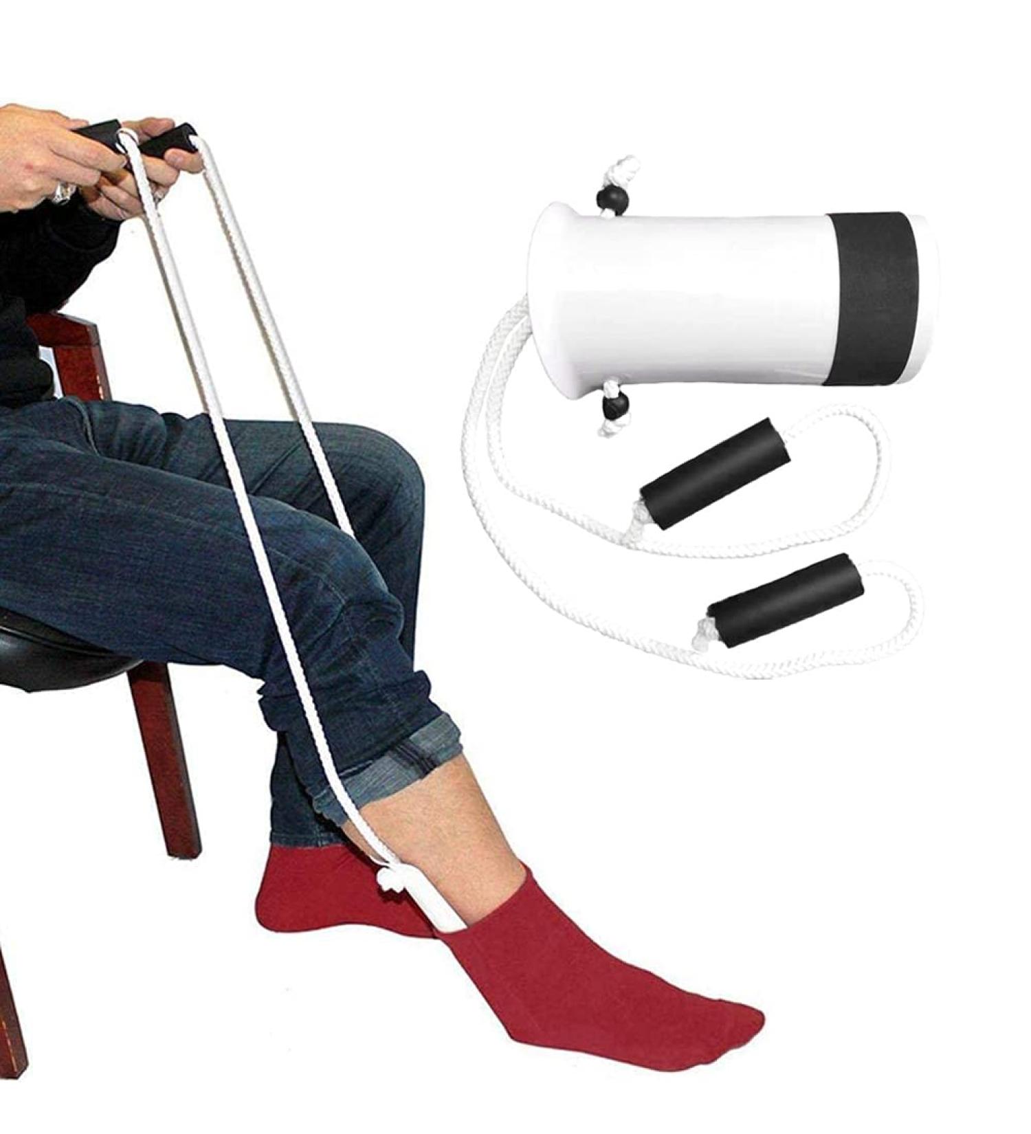 Adjustable Sockenhilfe Set - Plastic Stocking Aid for Seniors Pregnant Women & Diabetics | Easy Stocking Application Tool - Buy Online on GoSupps.com