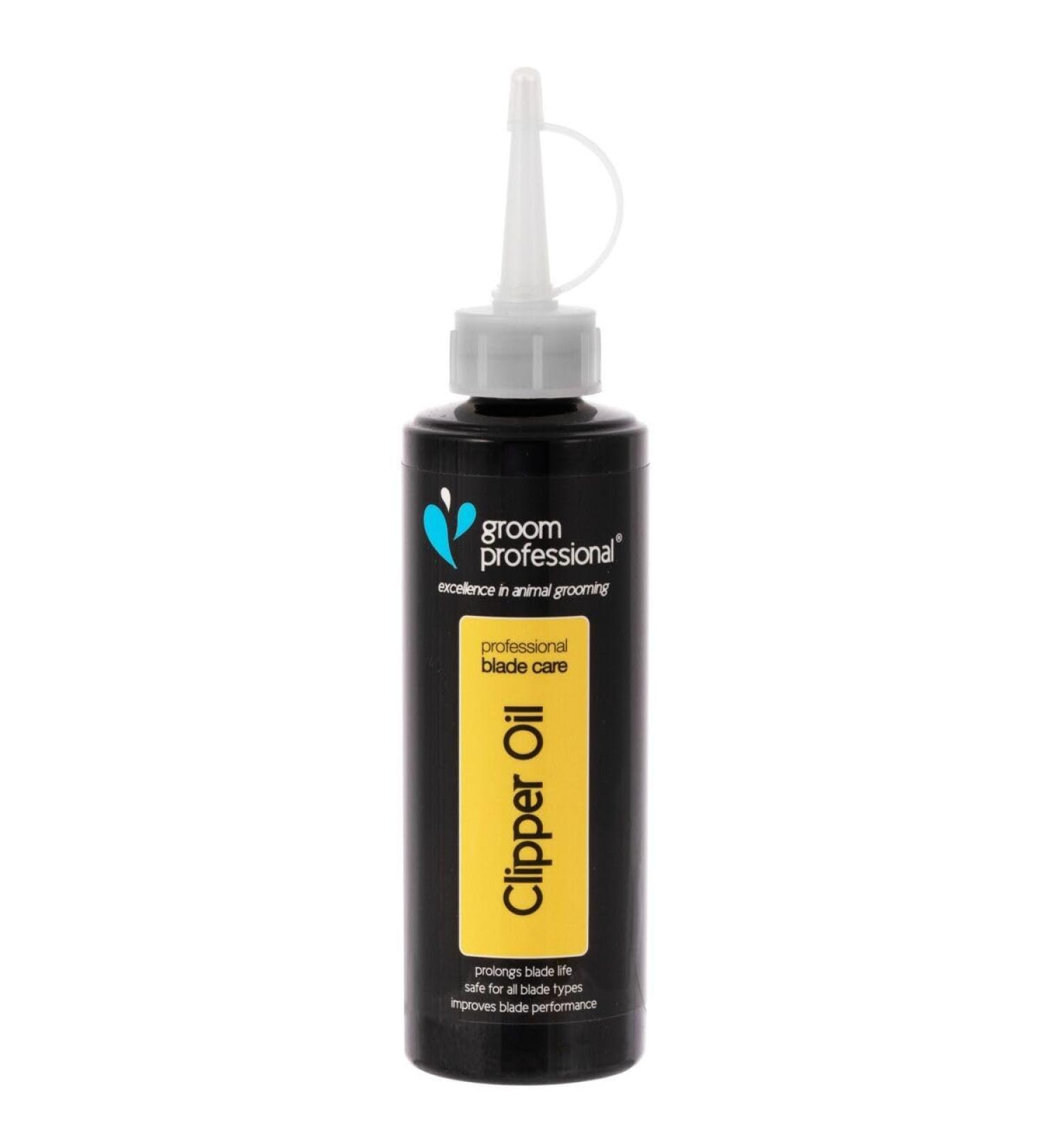 GROOM PROFESSIONAL Clipper Blade Oil - Lubricating Oil for Clipper Blades - Prolongs Blade Life - Used for Lubricating Blades & Preventing Overheating - Suitable for All Blades 200ml