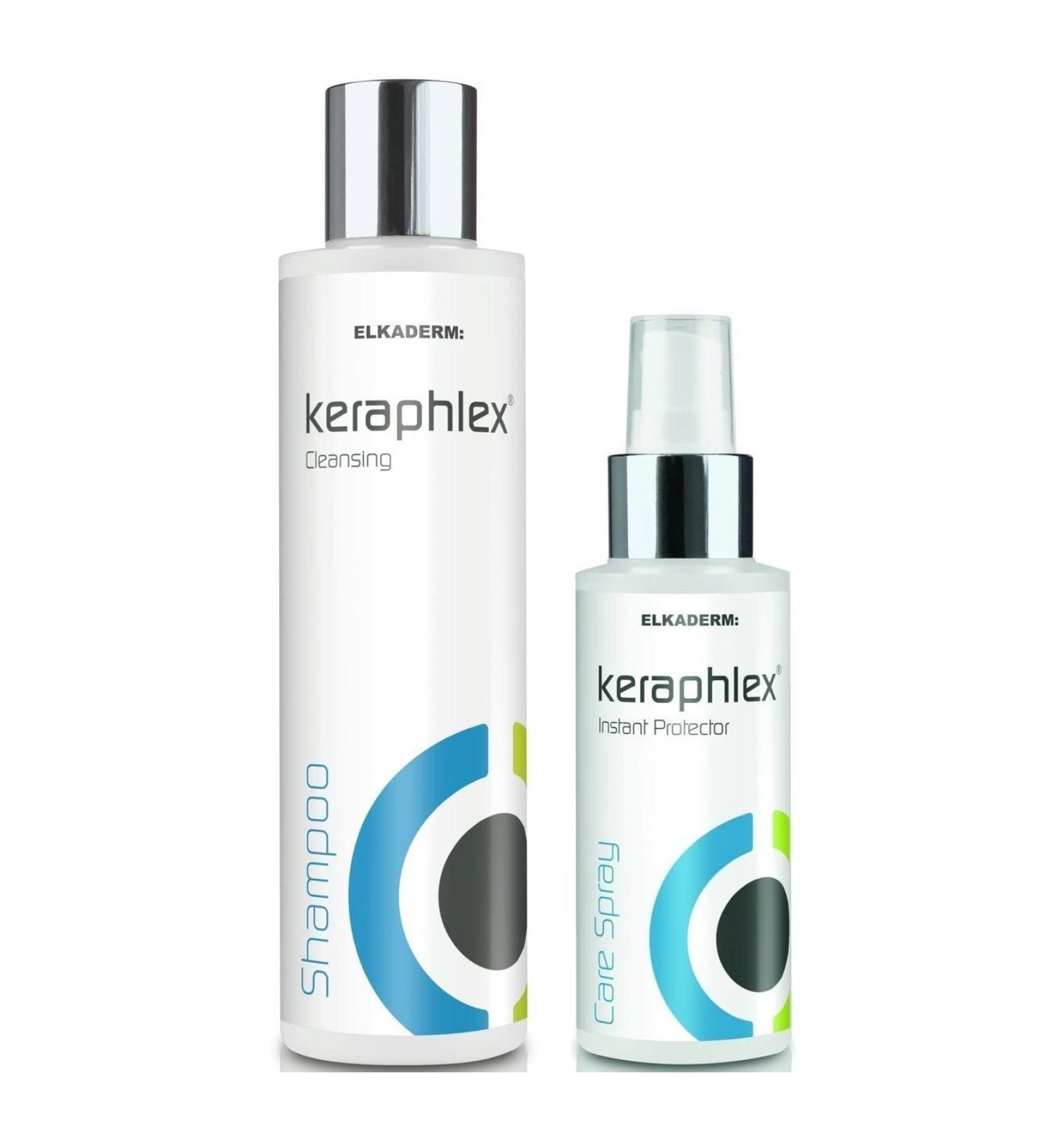Keraplex Care Set: Revitalize Hair with Keraphlex Spray & Shampoo | 100ml + 200ml | At-Home Hair Care Solution - Buy Online on GoSupps.com