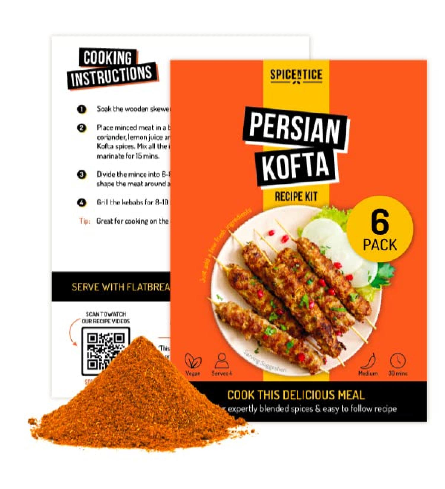Spicentice Persian Kofta Spice Recipe Kits (Pack of 6) - Buy Online on GoSupps.com