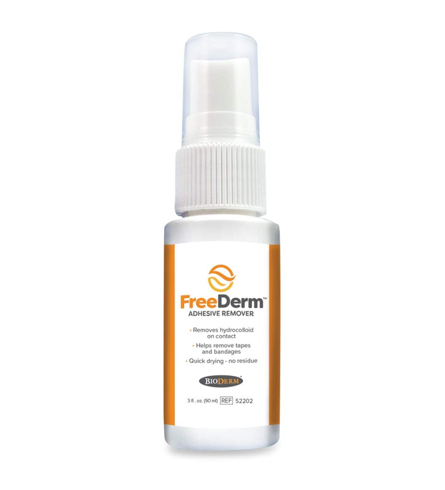 FreeDerm Adhesive Remover 3oz - Gentle Solution for Easy Residue Removal - Buy Online on GoSupps.com