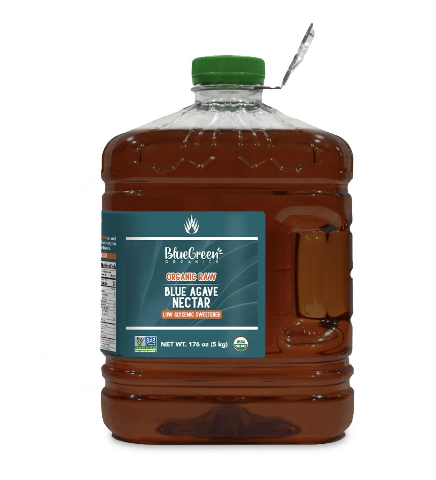 Organic Raw Blue Agave Nectar - 176 oz | Blue Green Agave Sweetener - Buy Online on GoSupps.com