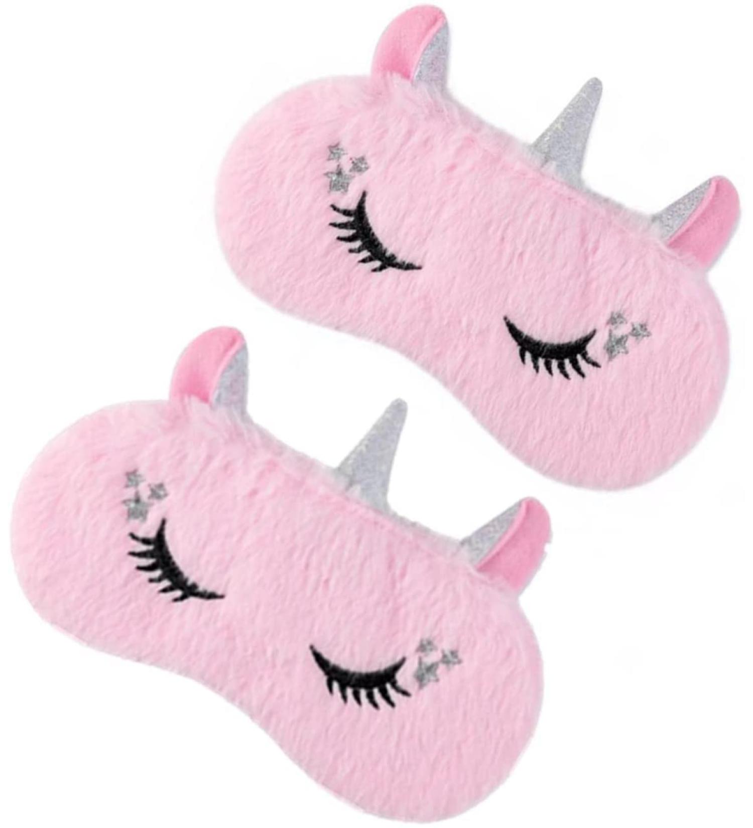 LYQLXL Cute 3D Unicorn Sleep Mask for Women, Girls & Kids - Soft Plush Blindfold for Travel, Naps & Nighttime - Eye Cover for Sleeping at Home - Buy Online on GoSupps.com