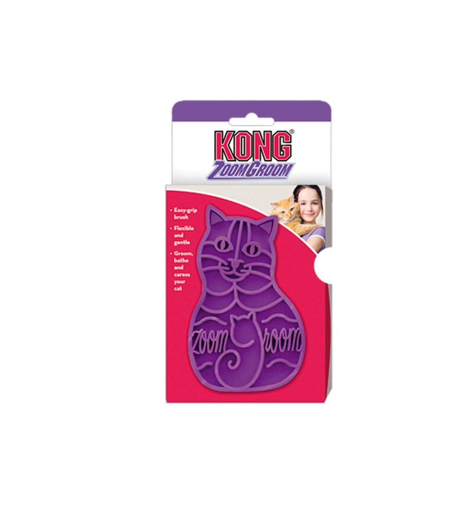 KONG Cat ZoomGroom - Soft Rubber Grooming and Massage Brush for Cats - Buy Online on GoSupps.com