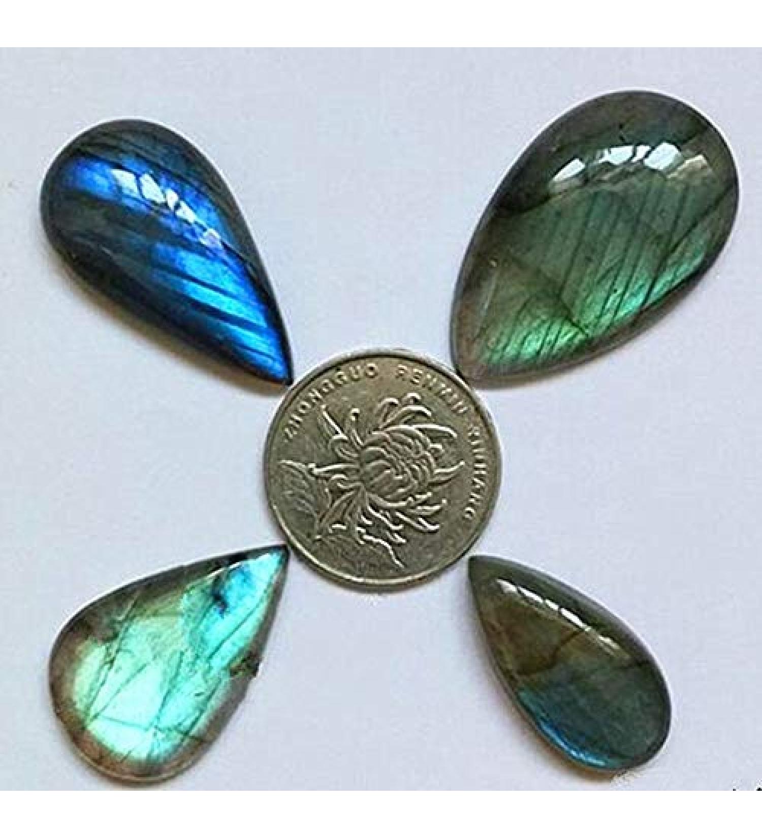 Natural Crystal Rough 4pcs Natural Starlight Moonlight Stone Crystal specimens Labradorite Semi gem Stone Jewelry Pendant - Buy Online on GoSupps.com